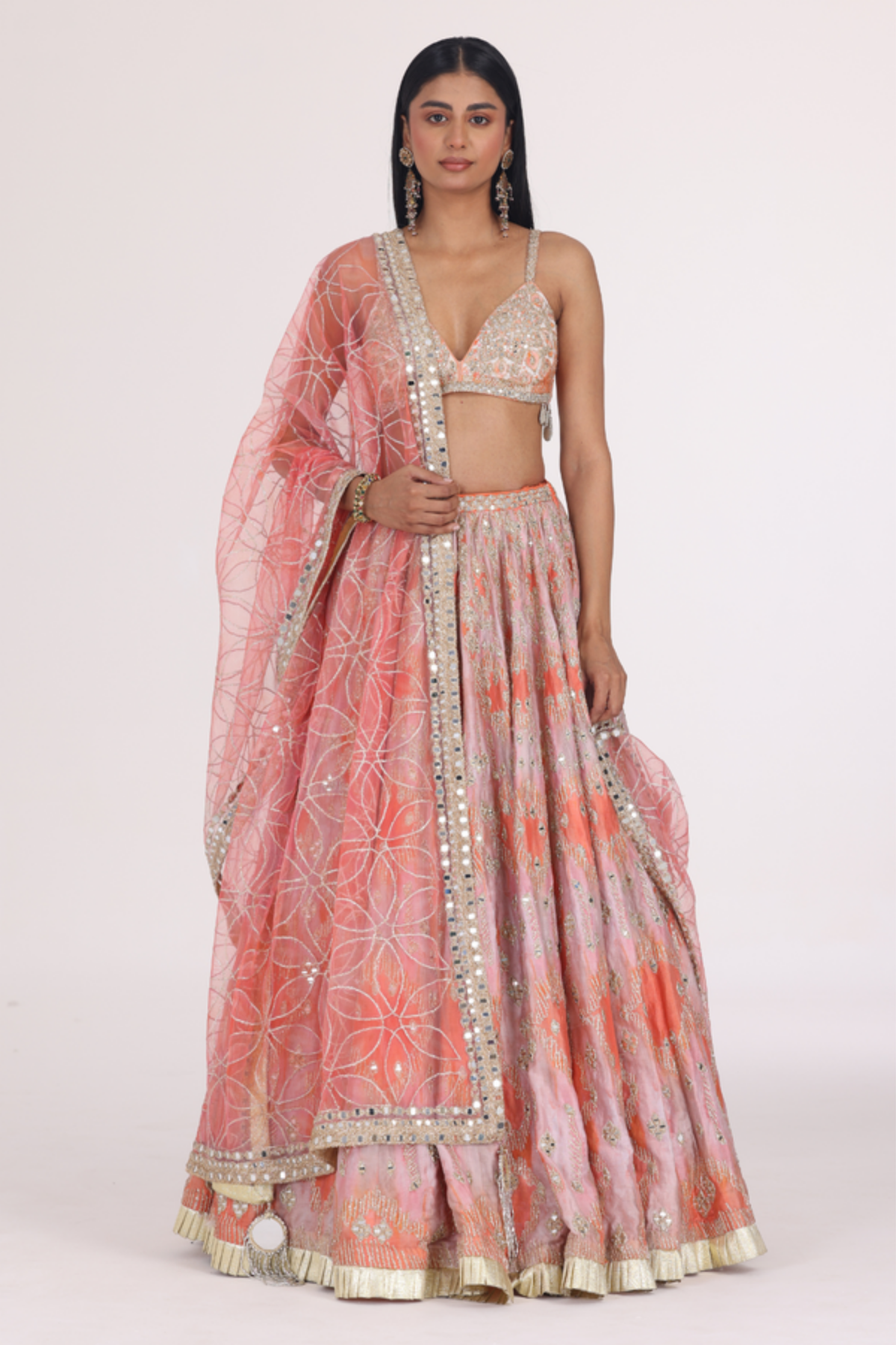 Muted Hues Printed Lehenga Set