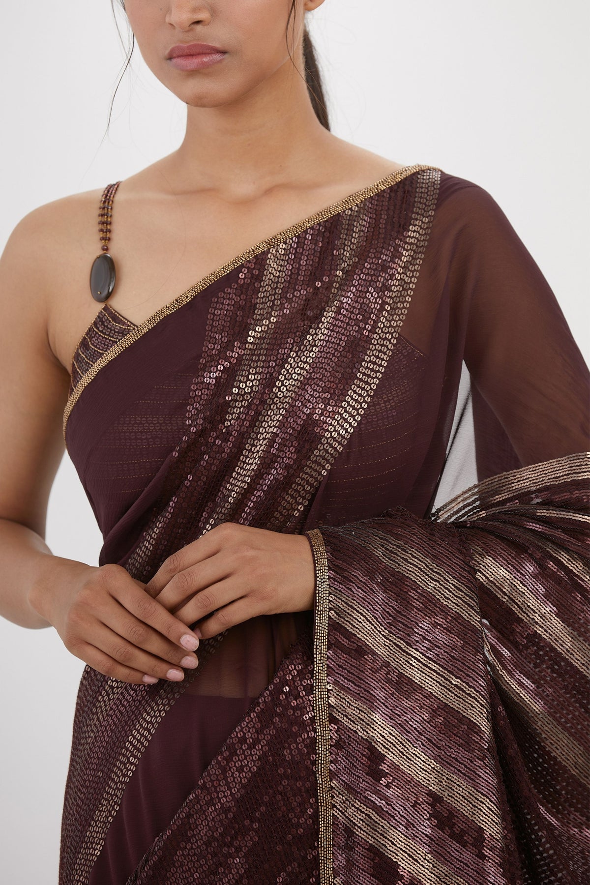 Vino Sequin Saree Set