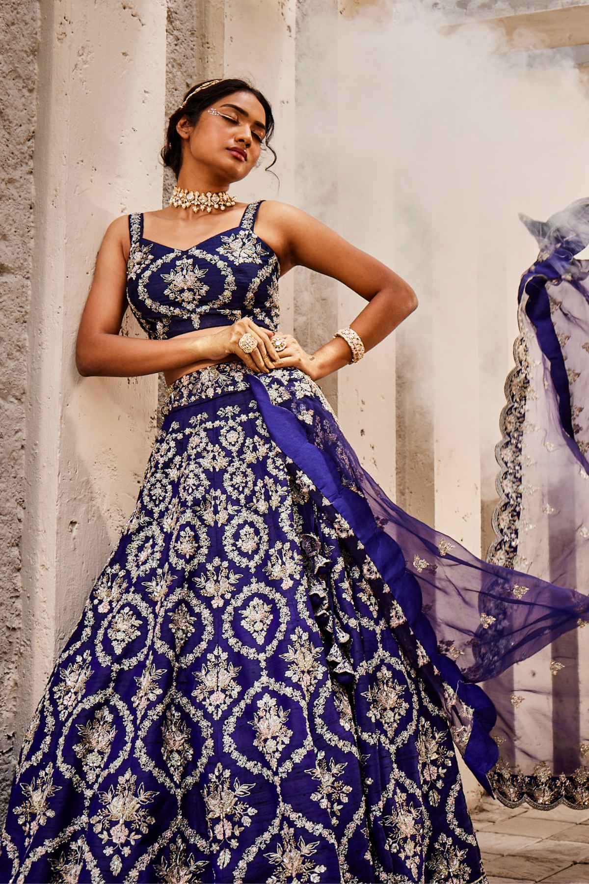 Royal Blue Heavy Lehenga