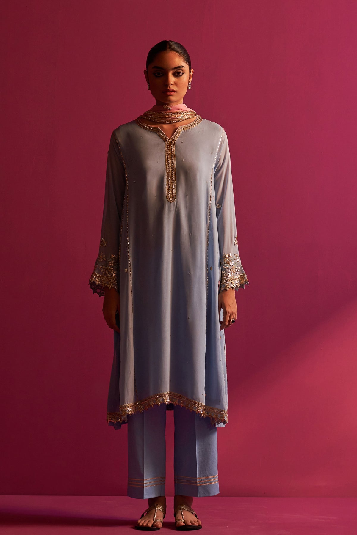 Powder Blue Hana Kurta Set