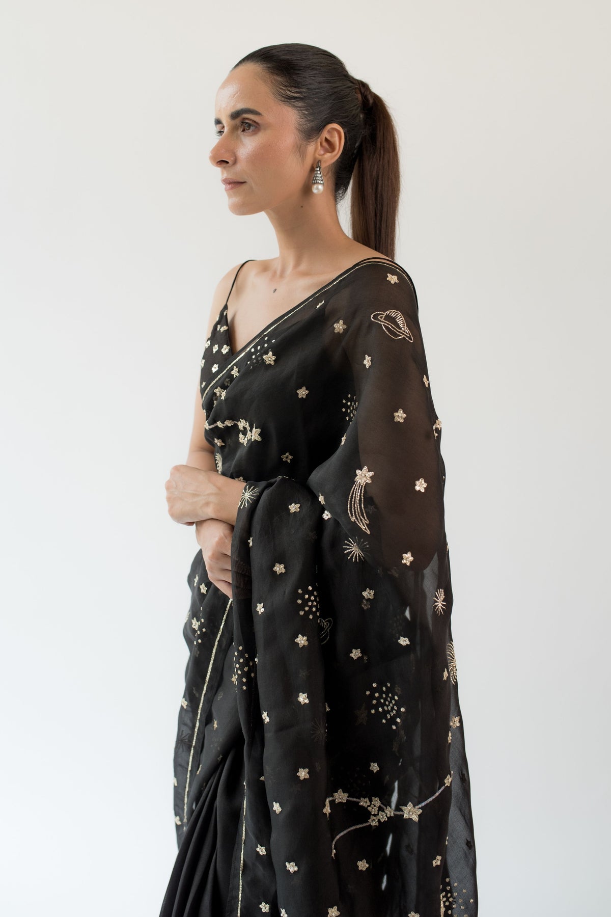 Andromeda Black Saree