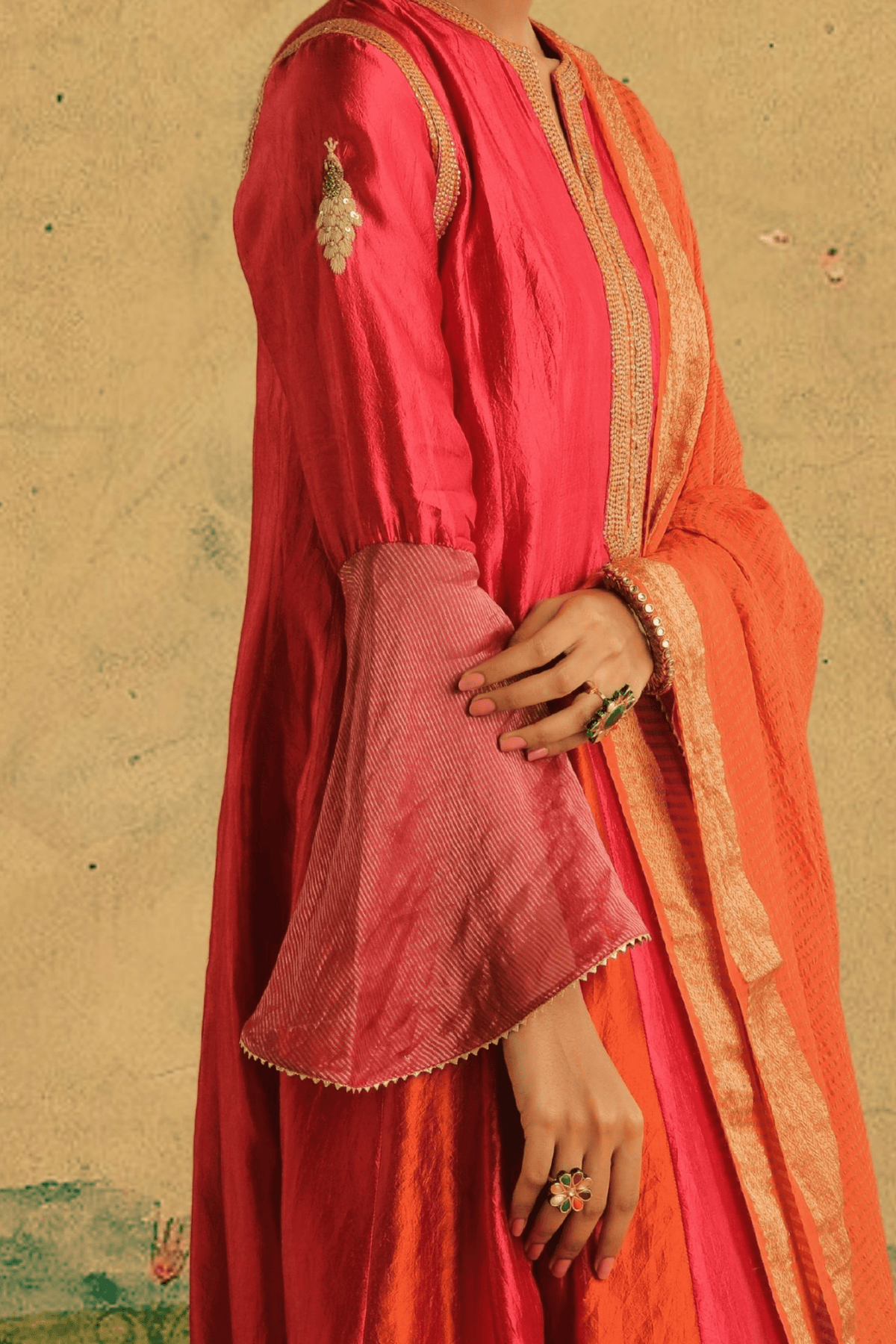 Multi Godet Long Kurta Set