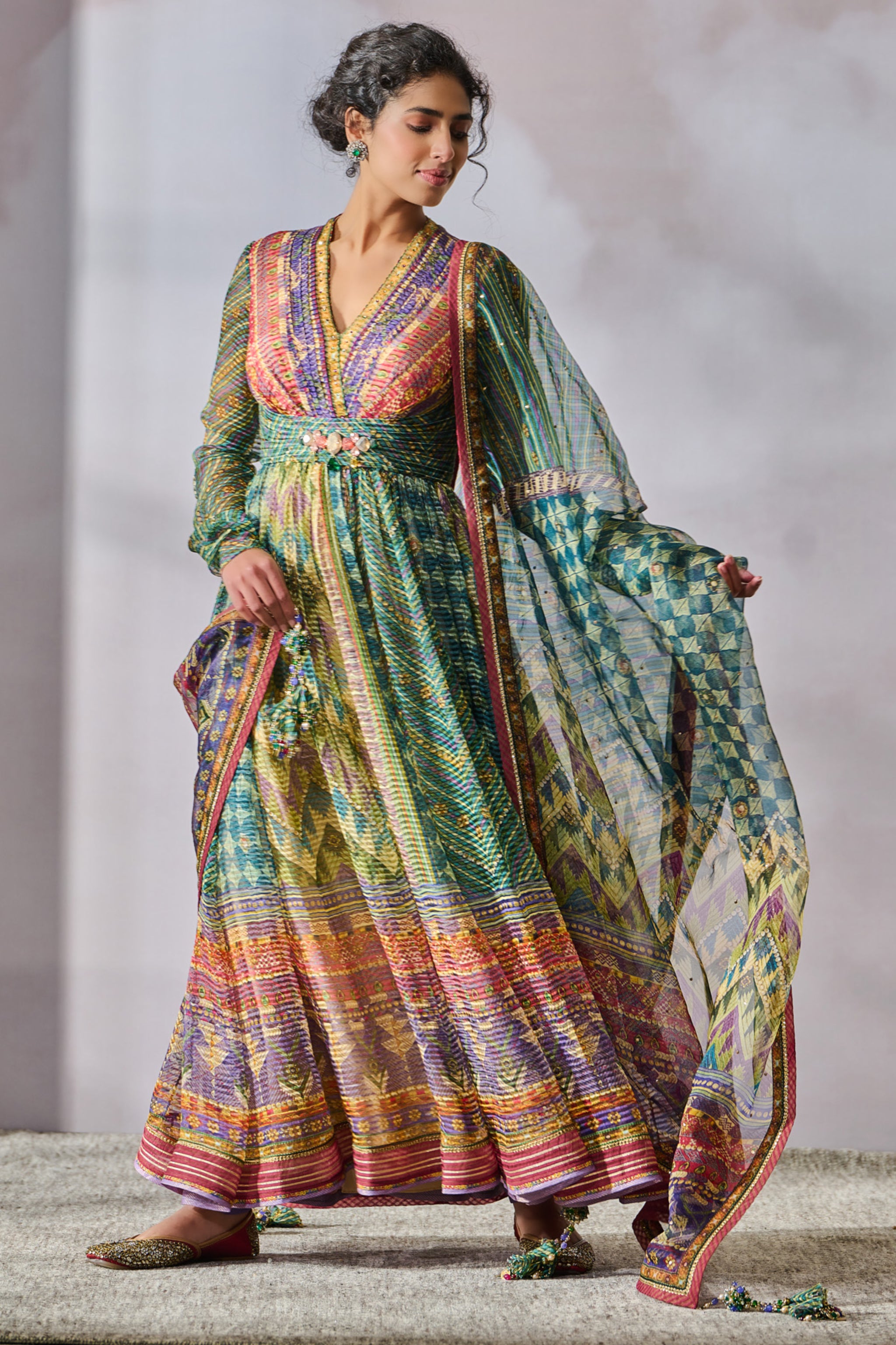 Phulkari anarkali hotsell