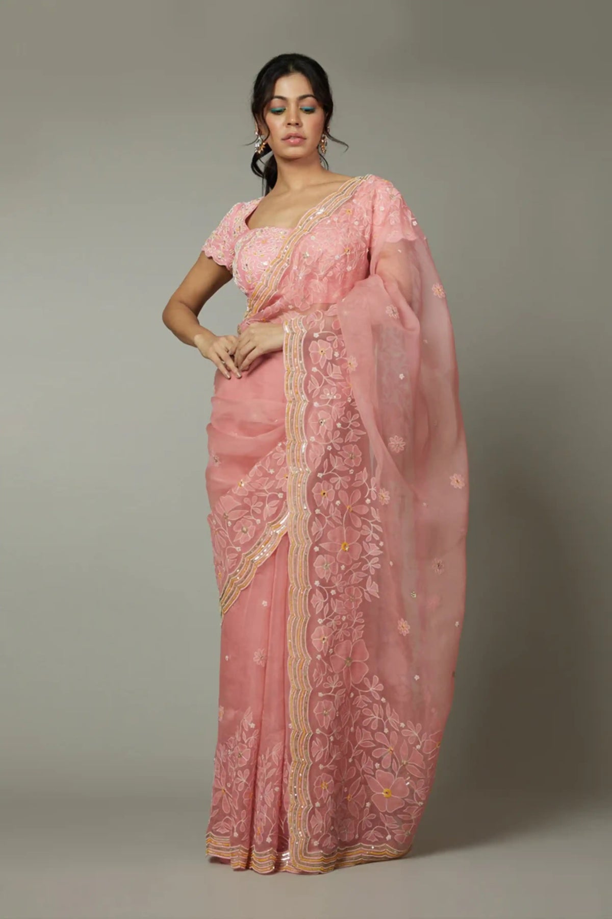 Candy Floss Silk Organza Saree