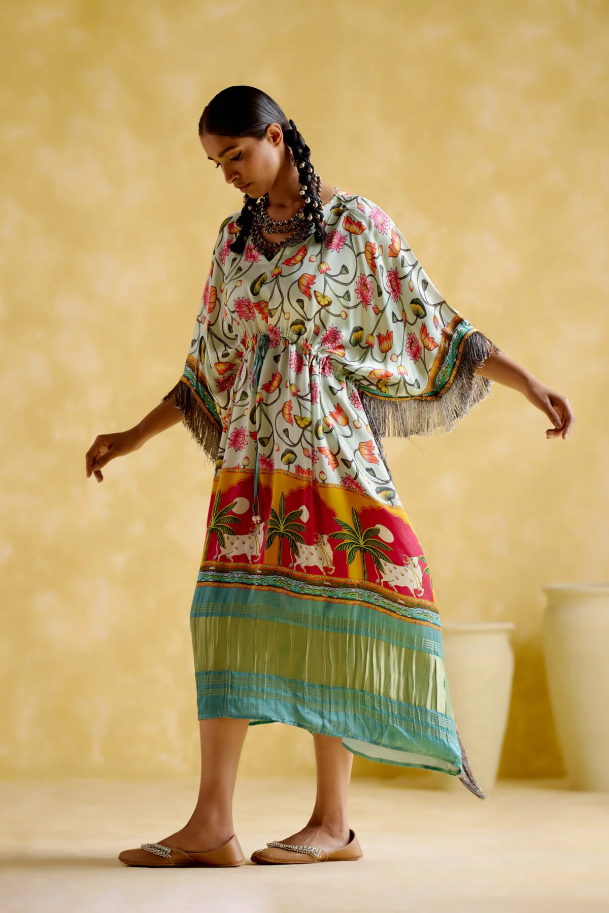 Angelapichwai Print Digital Kaftan