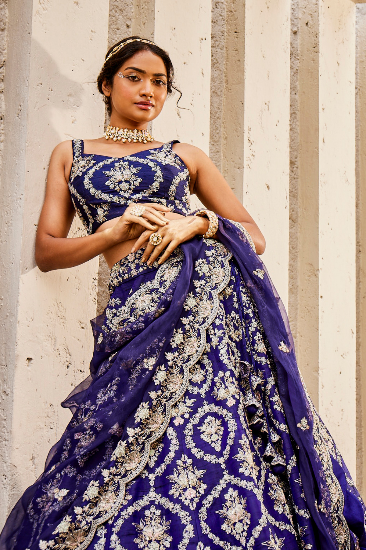 Royal Blue Heavy Lehenga