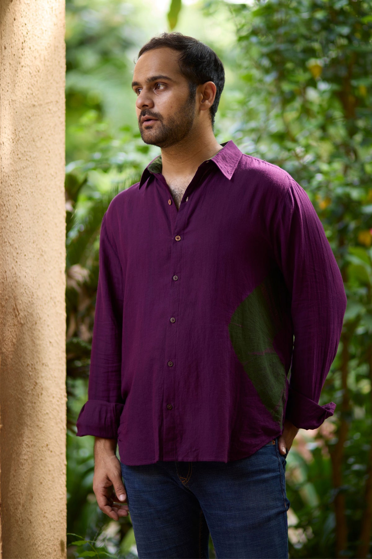 Purple Bandhni Shirt