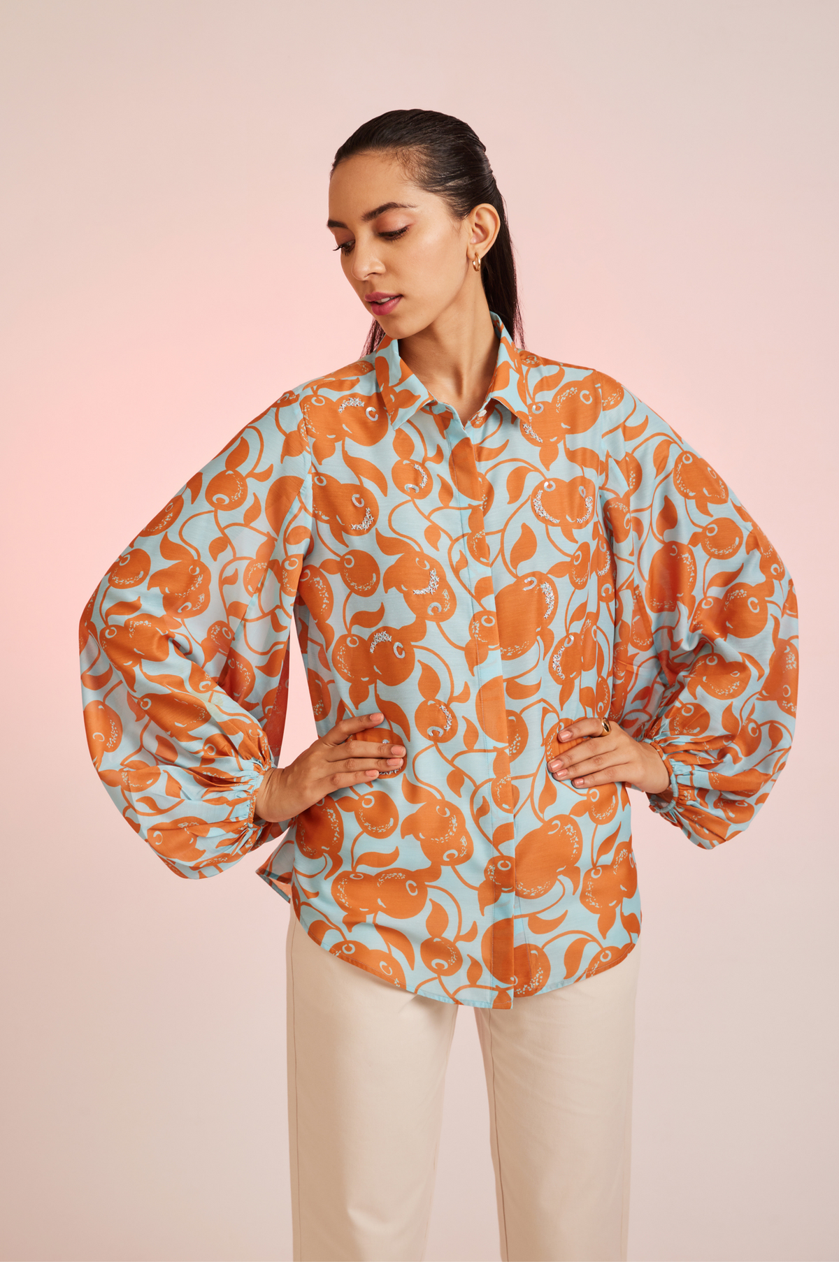 Naranjos Hand Embellished Relaxed Fit With Statement Sleeves