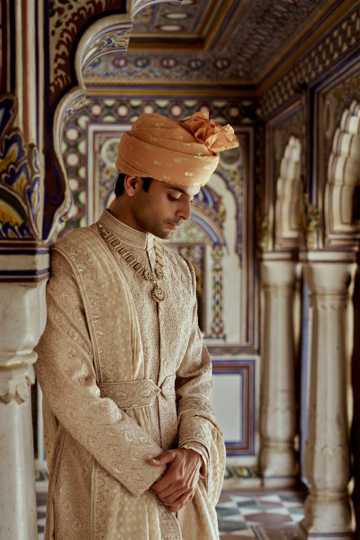 Mushroom Sherwani Set