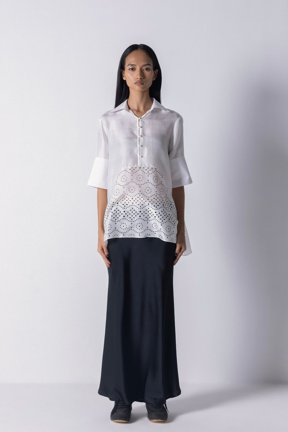 Cutwork Godet Shirt