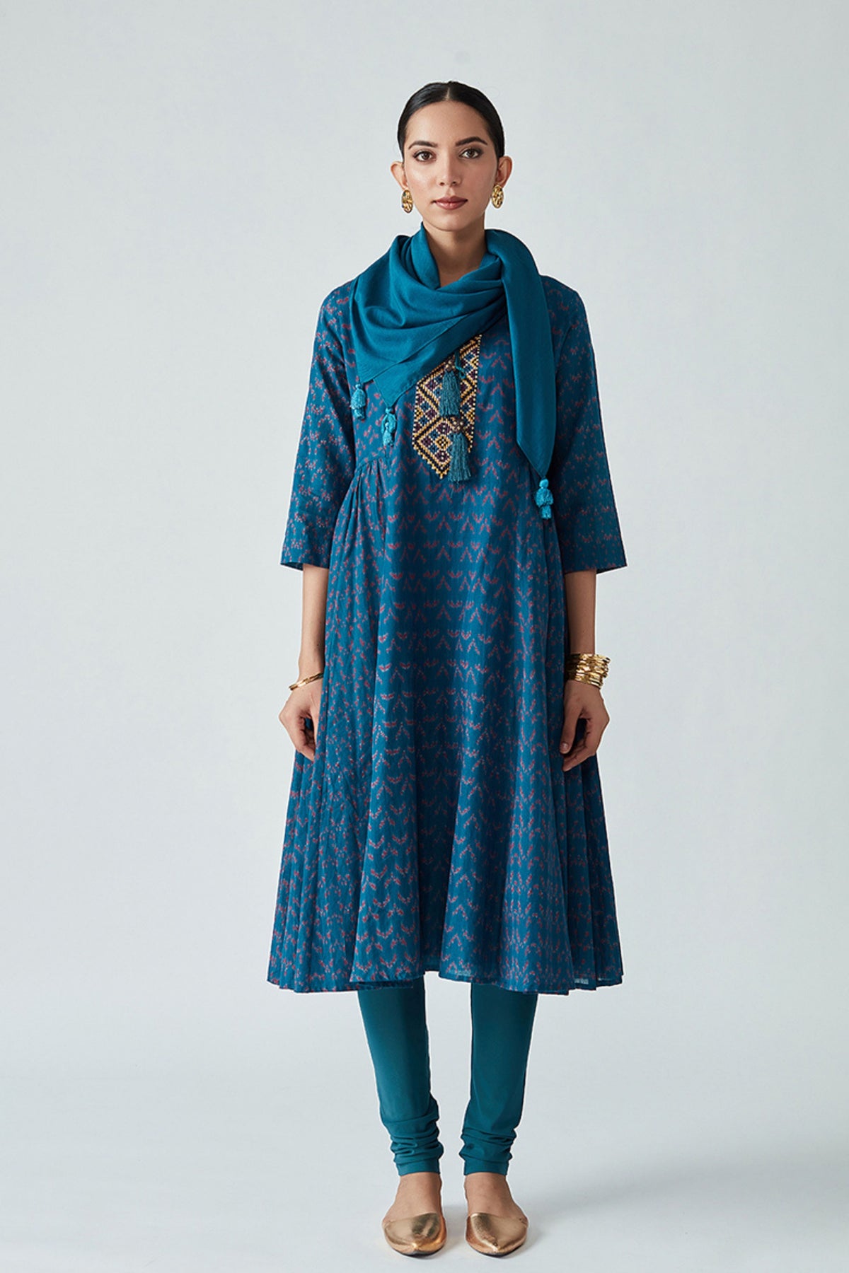 Monarch Handloom Ikat Kurta Set