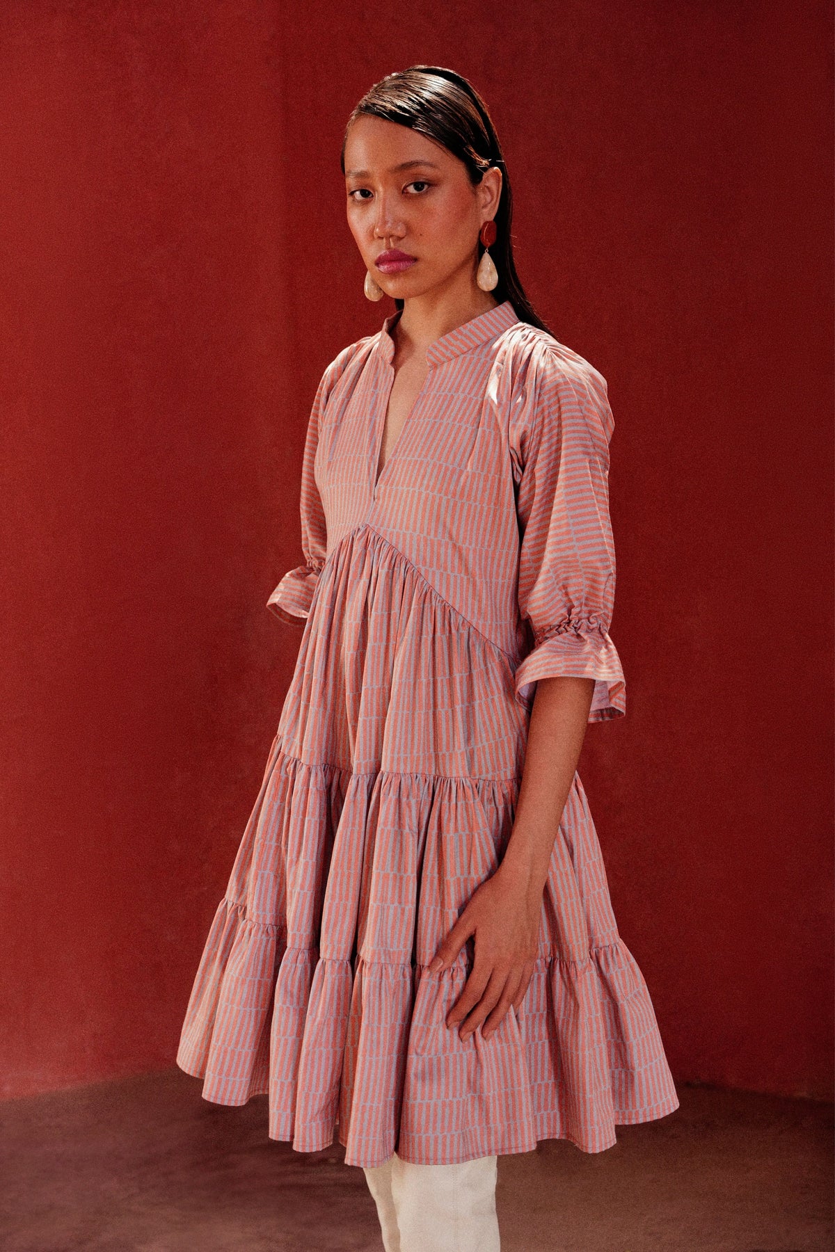 Dune Dress in Peach Stripe