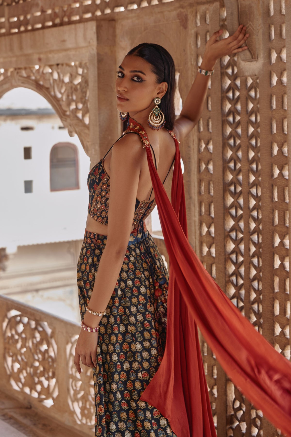 Multicolor Saima Sharara Set