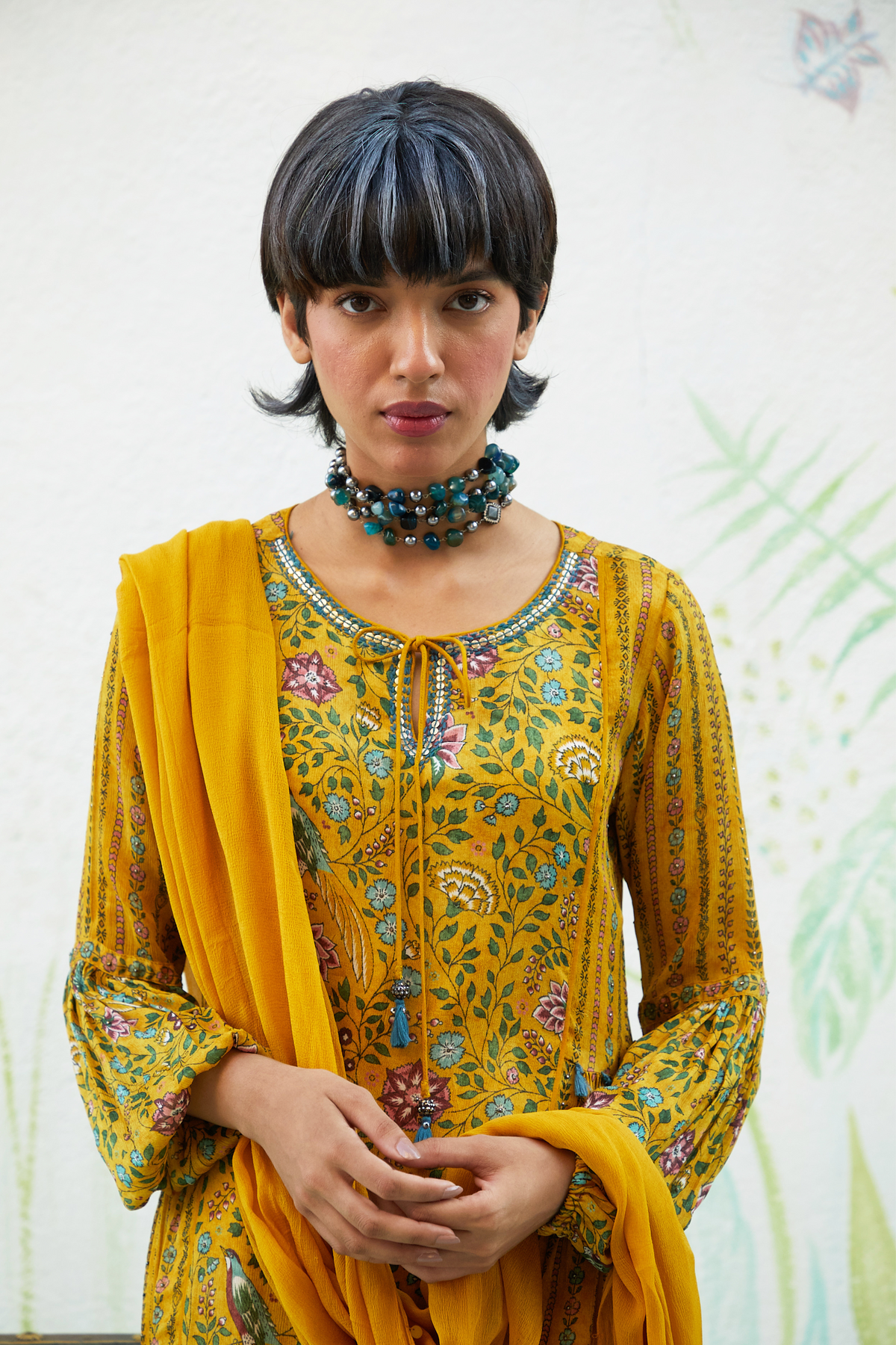 Breezy Yellow Printed Kurta Set