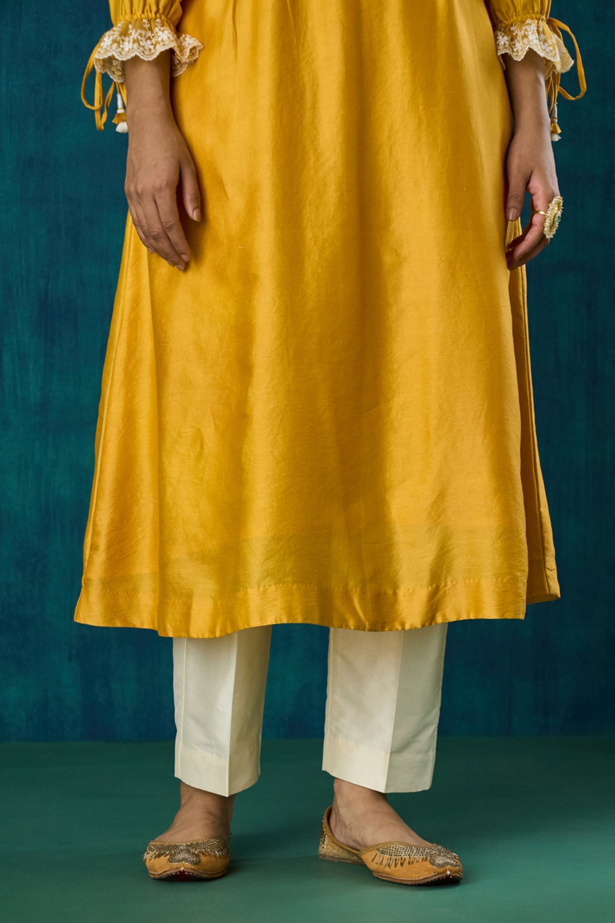 Mango Yellow Flowy Kurta Sets