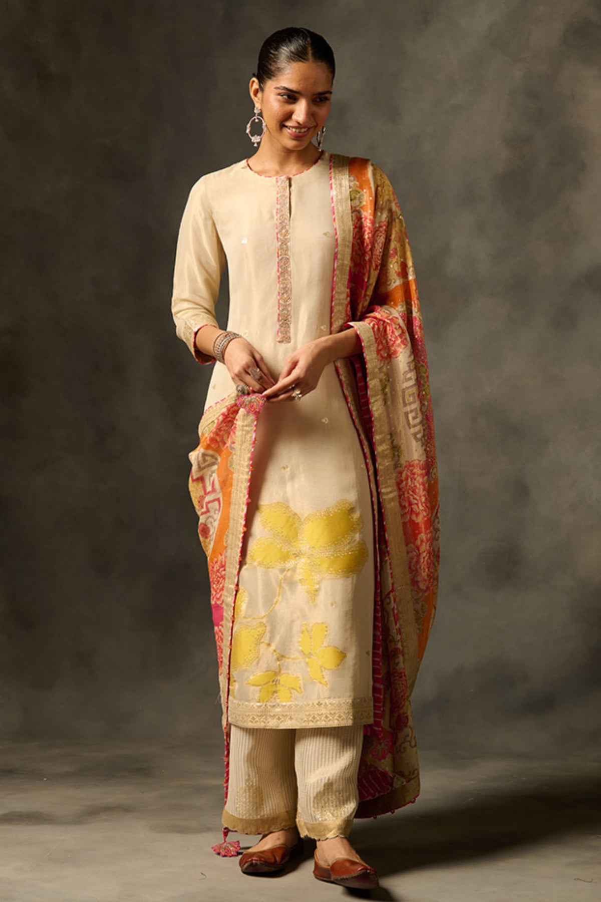 Kora Kurta Set With Dupatta