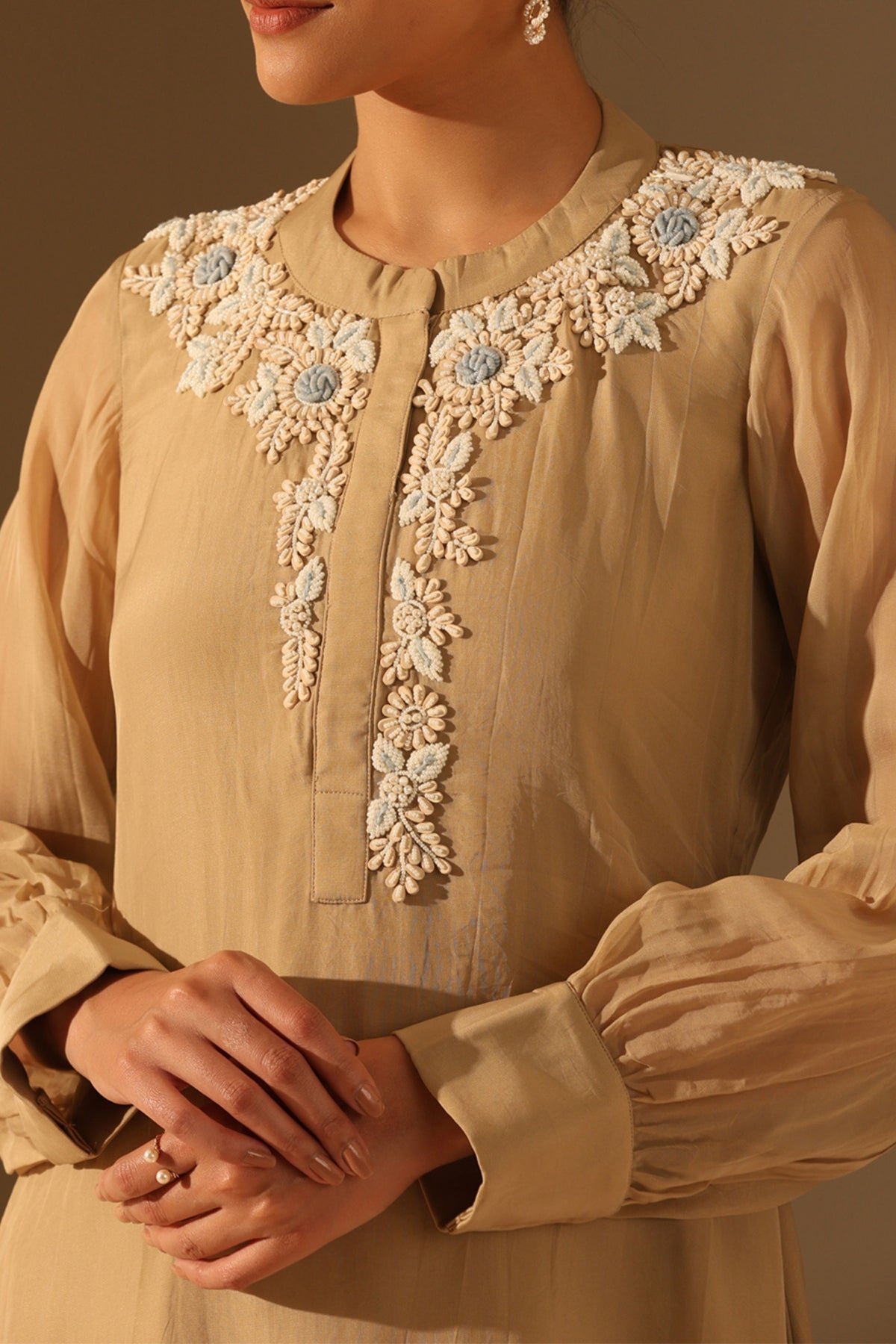 Mahvi Beige Kurta Set