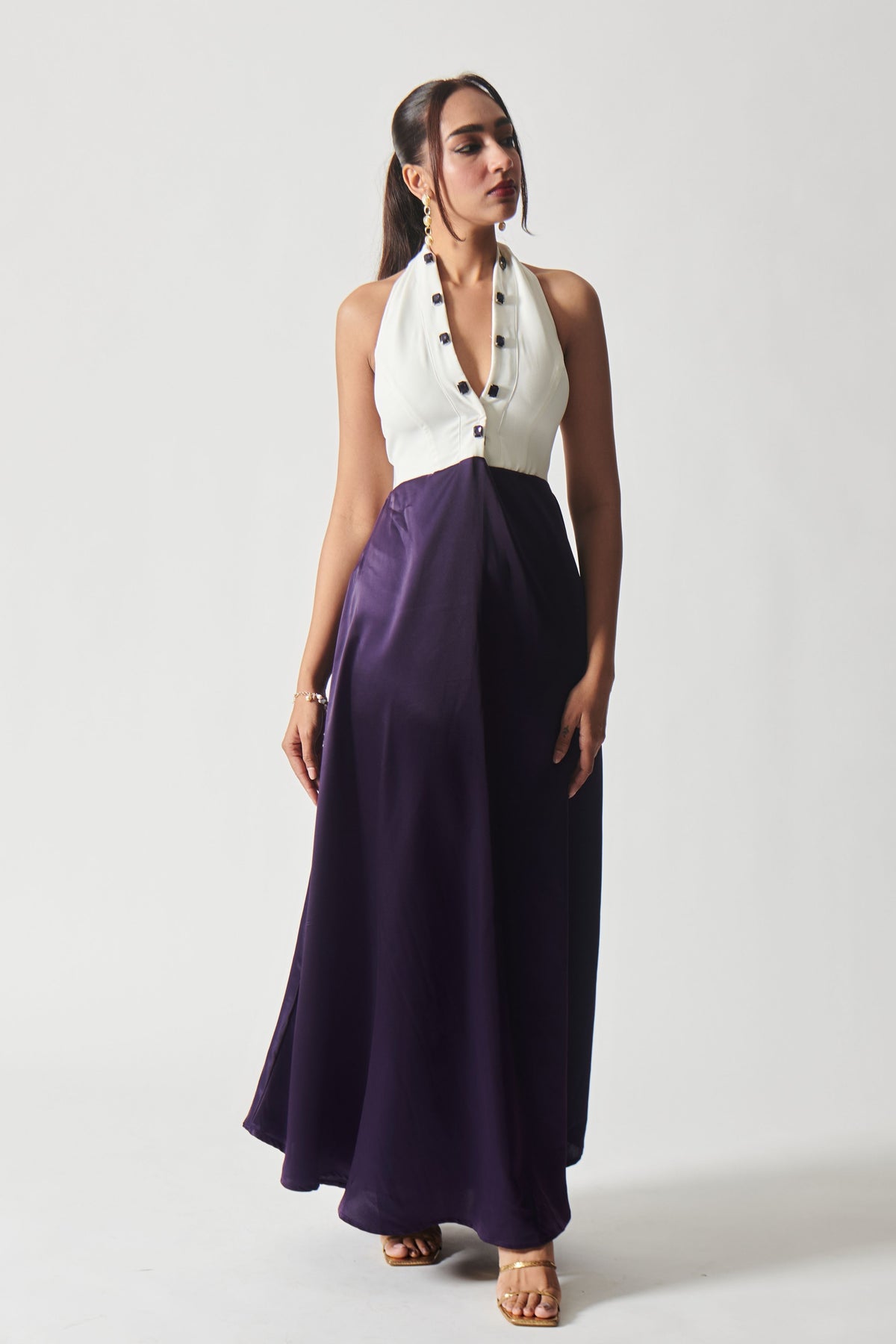 Lavender Majesty Halter Dress