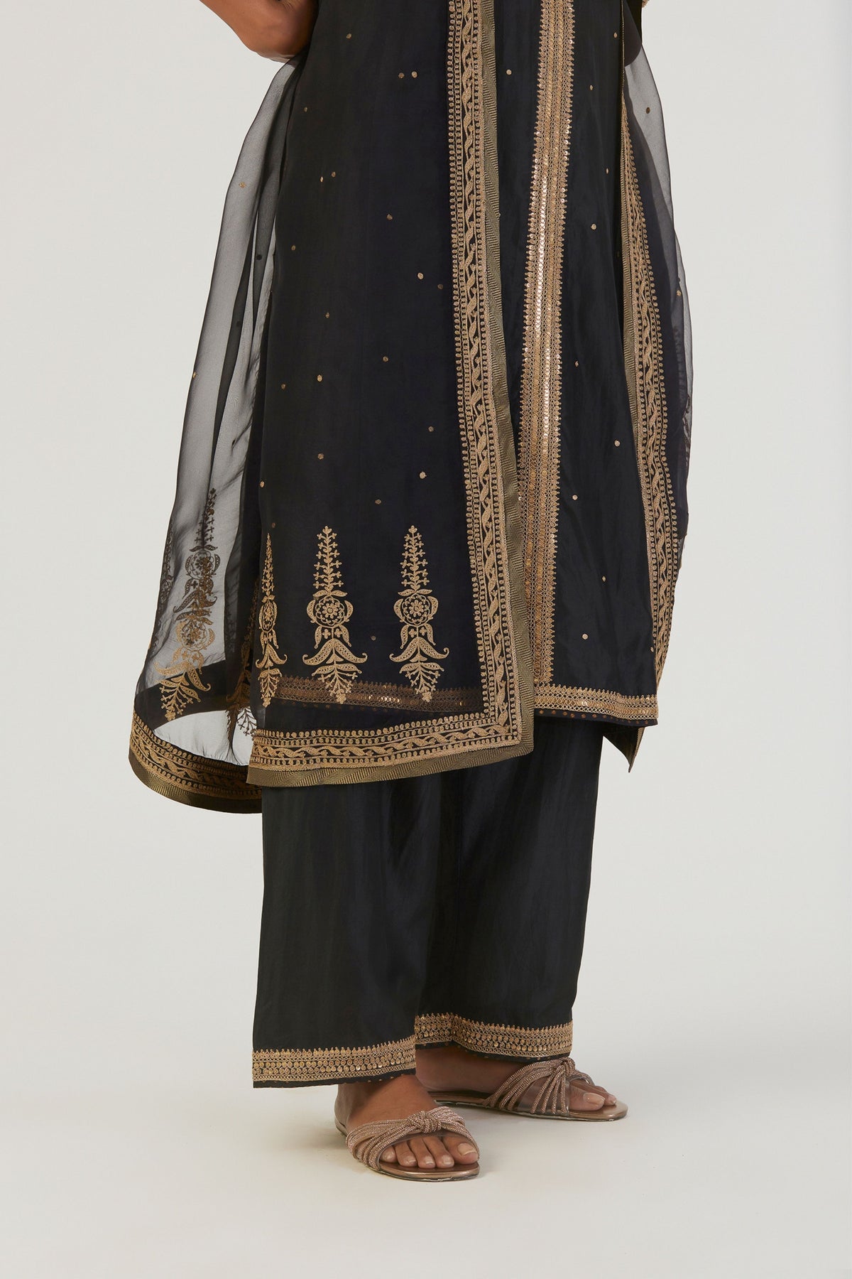 Qala Black Kurta and Pants