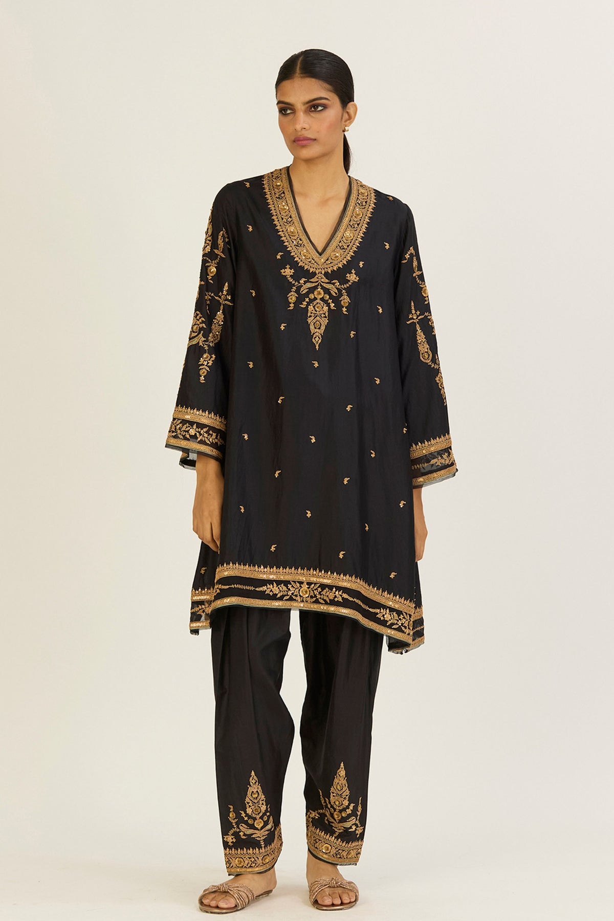 Sehmat Black Kurta &amp; Pants