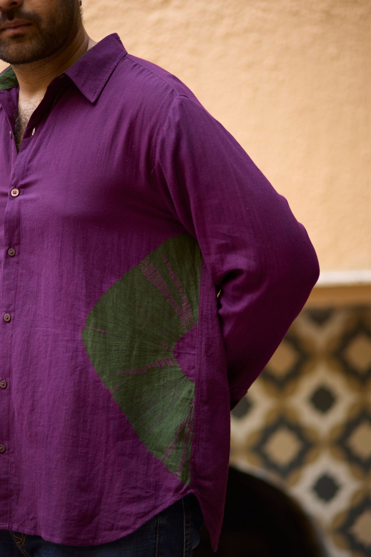 Purple Bandhni Shirt