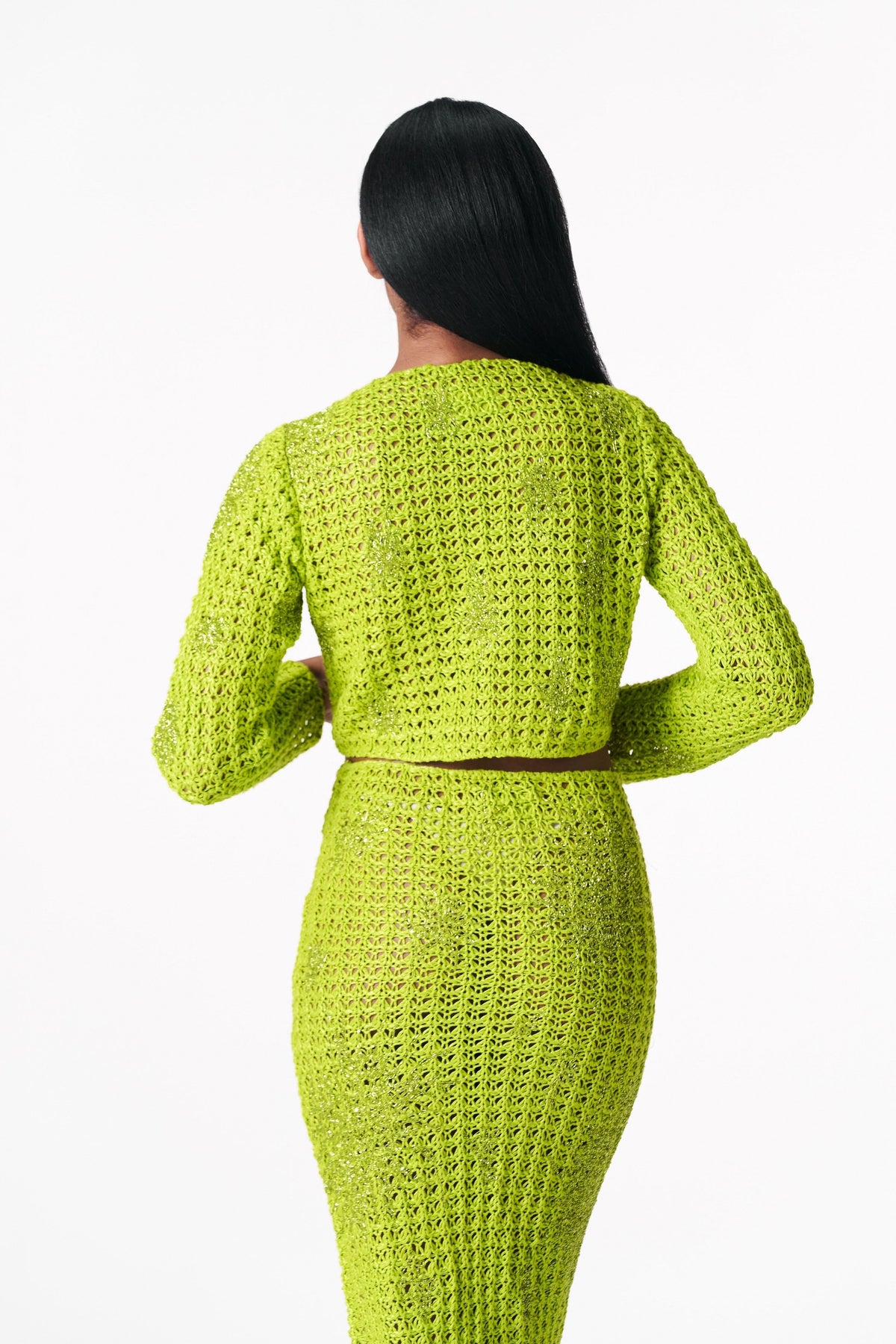 Chartreuse Crocheted Jacket