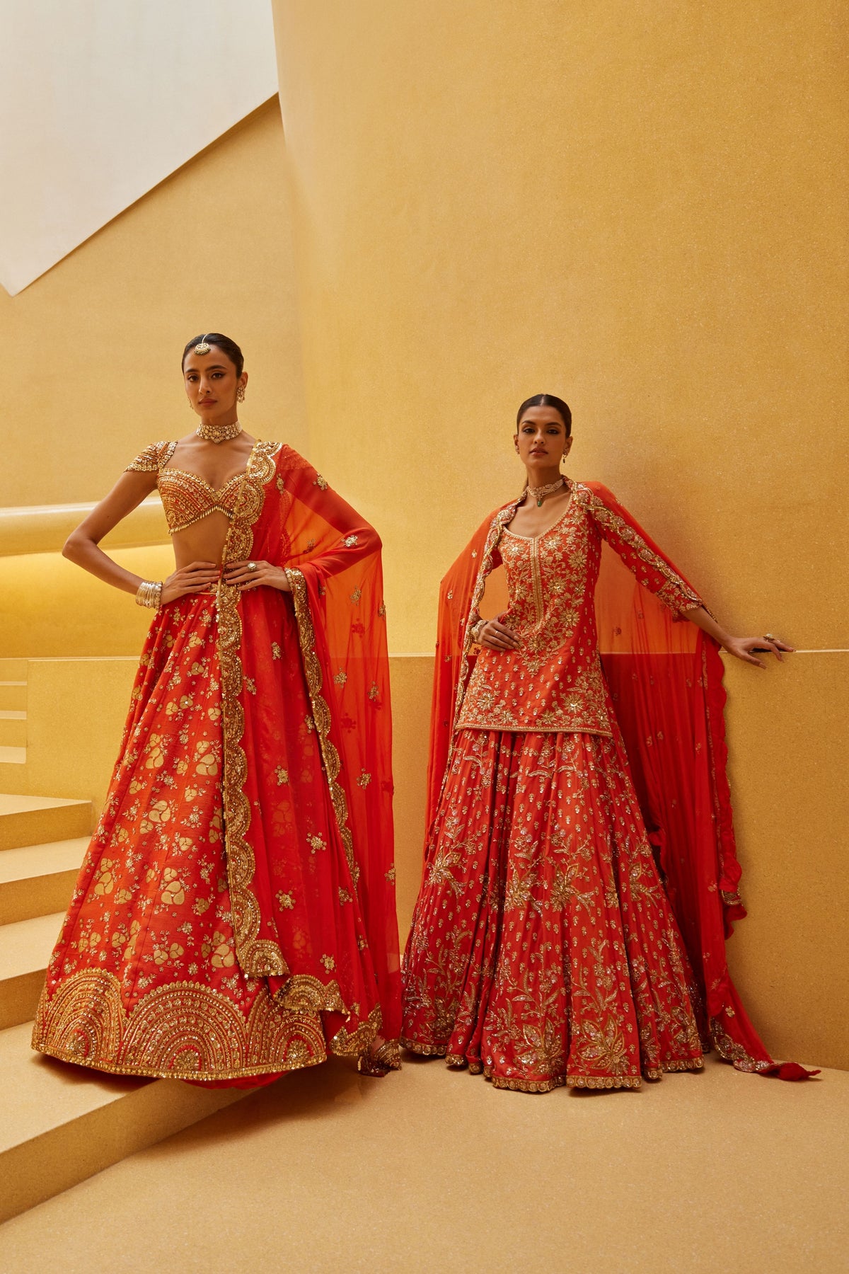 Orange Lehenga Set