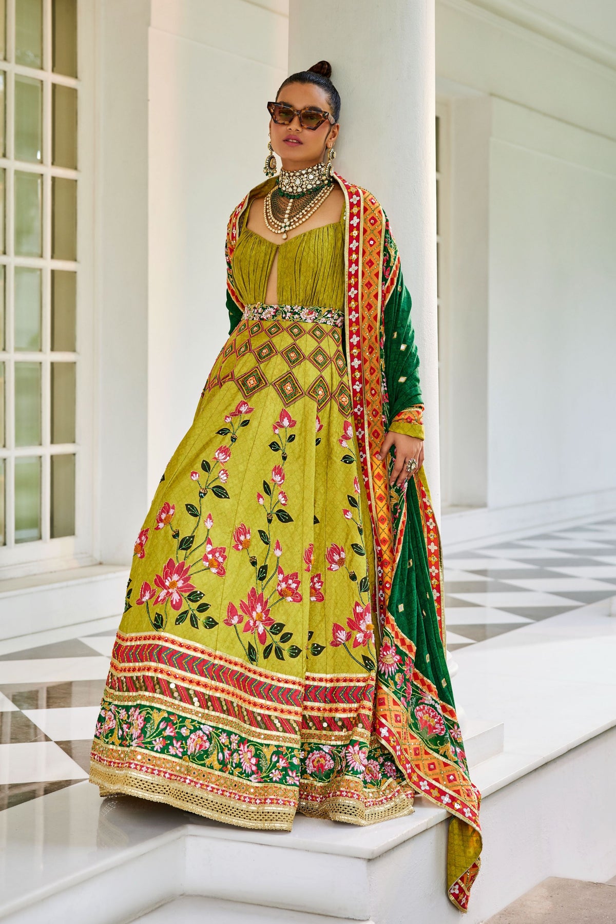 Shikargah Floral Anarkali