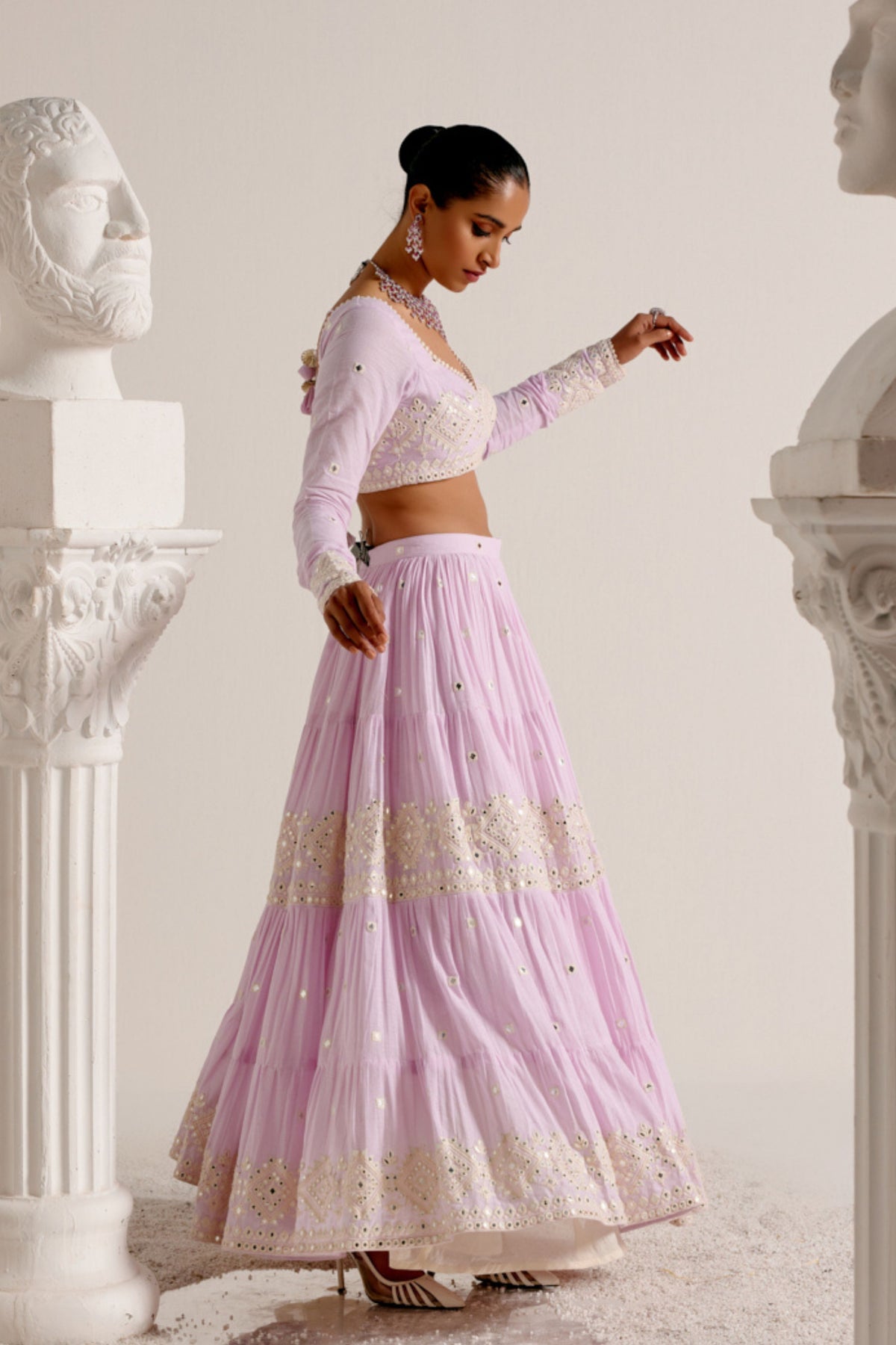 Lavender Diamond Lehenga Set