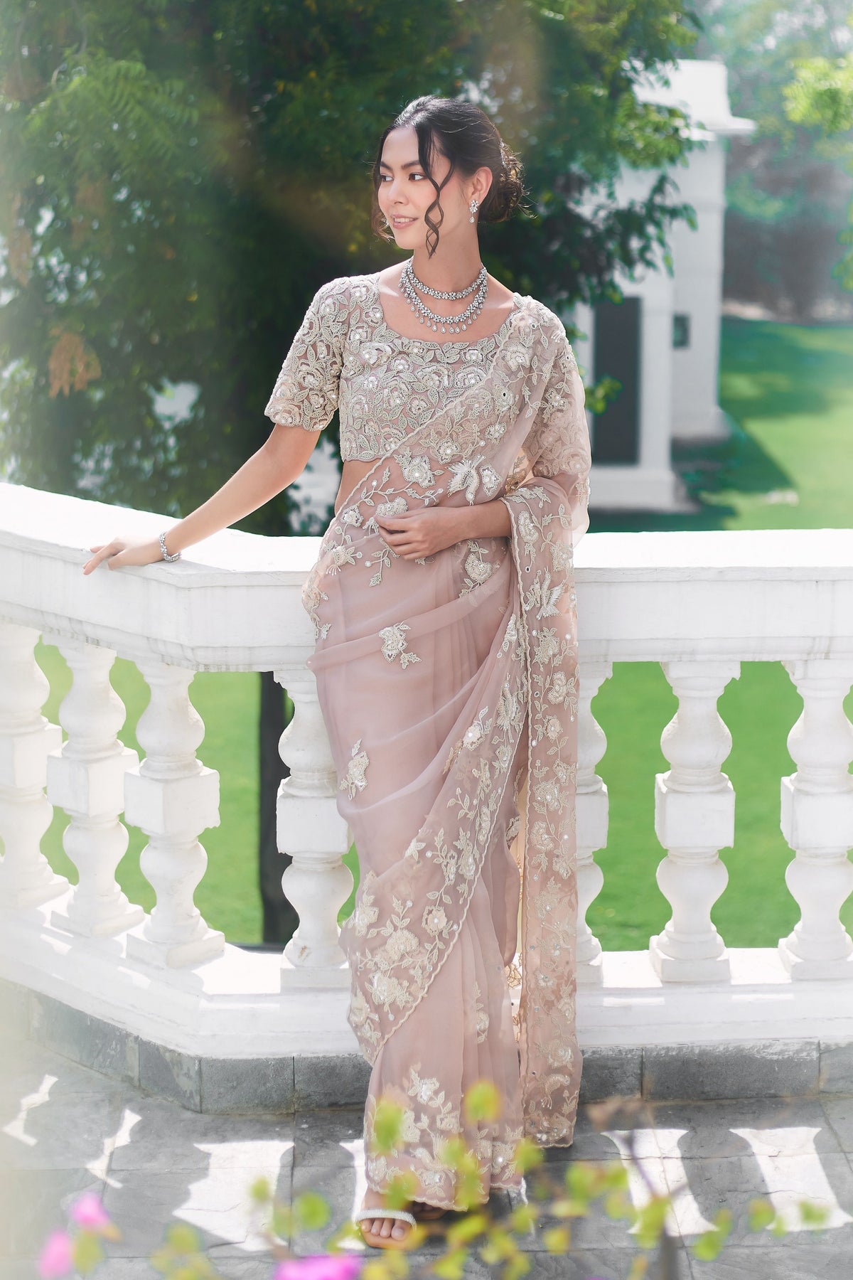 Pink Garden Party Saree