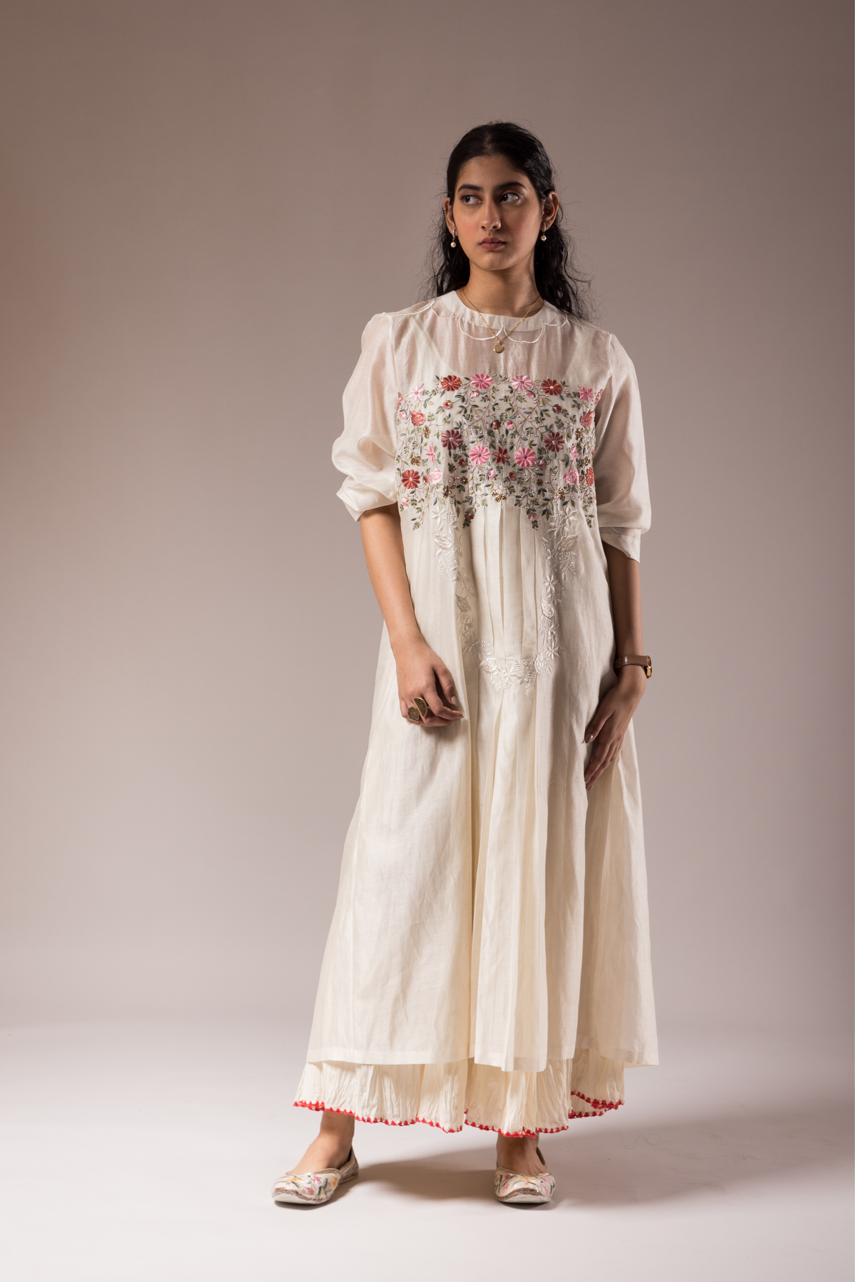 Ivory Chanderi Dress