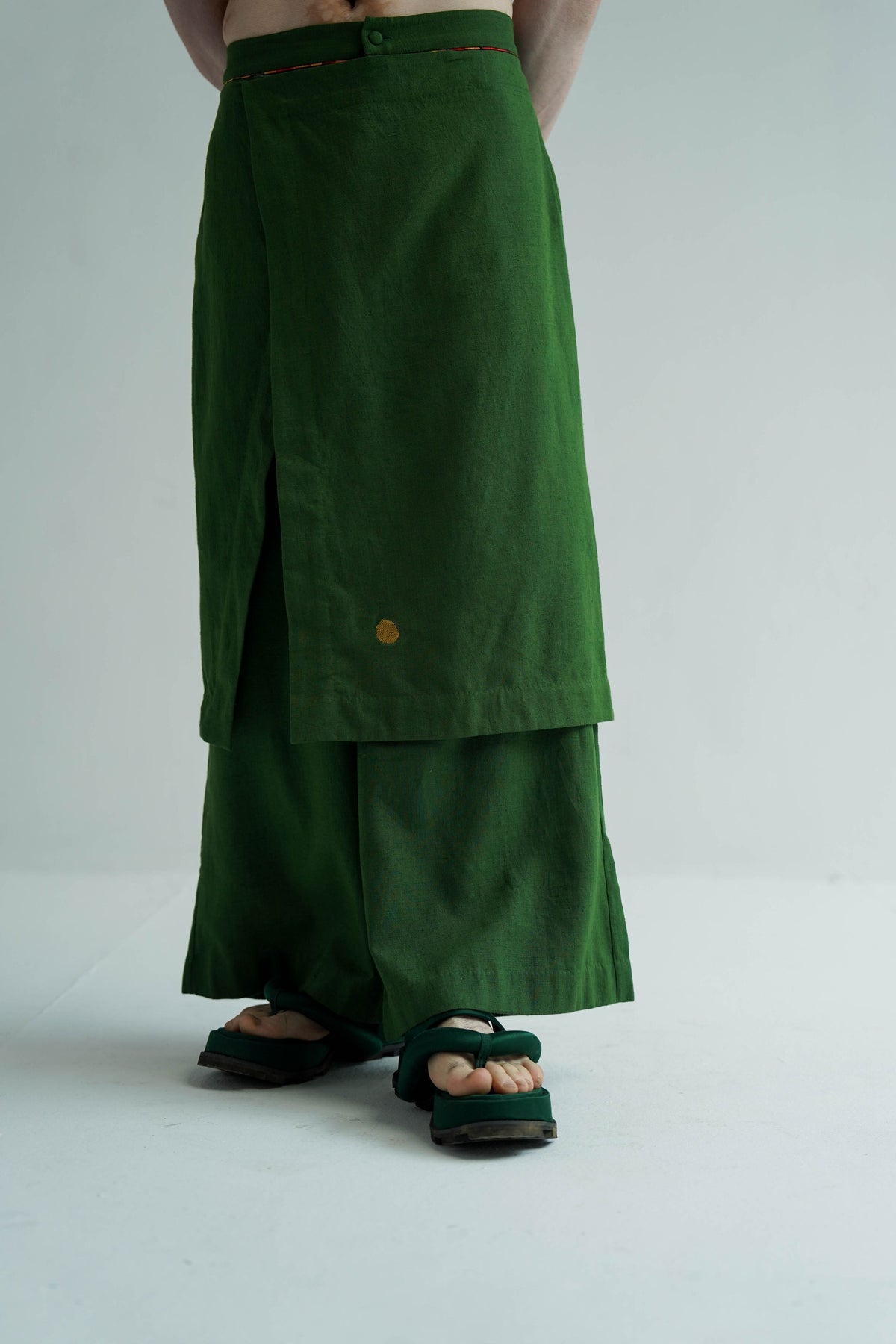 Green Drape Trouser