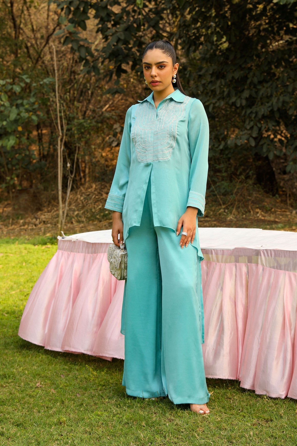 Chamak Blue Co-Ord Set