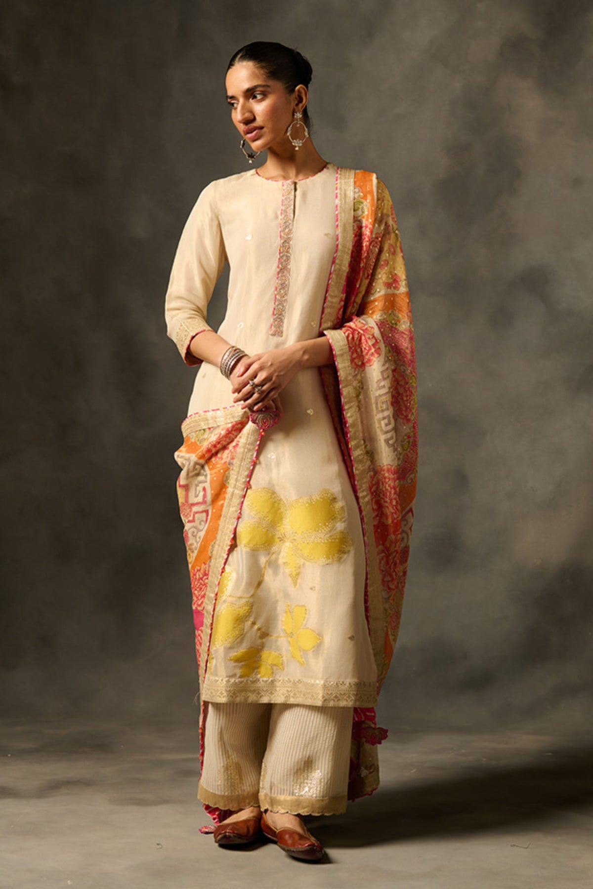 Kora Kurta Set With Dupatta