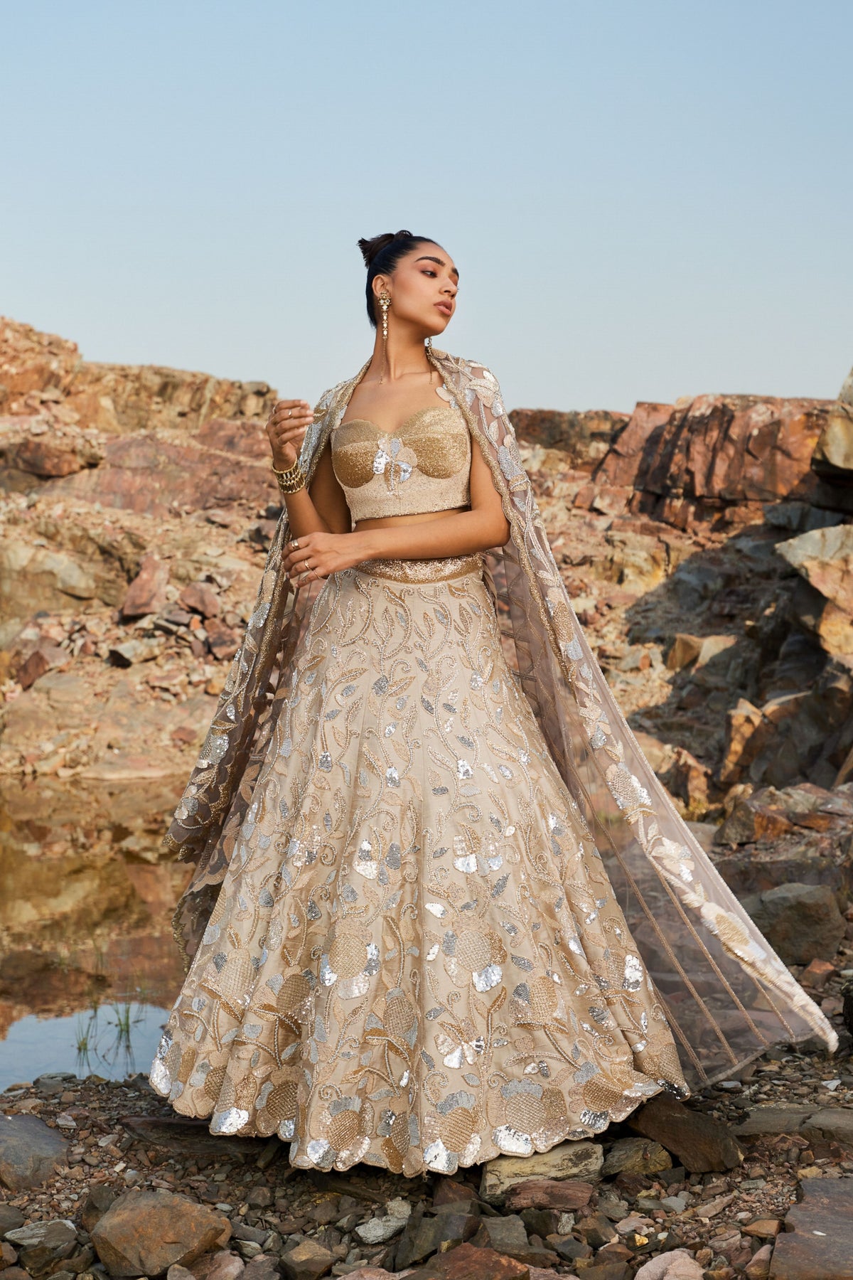 Desert Flora Sequins Lehenga