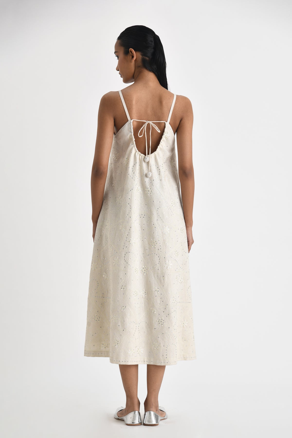 Astras Strappy Embroidered Dress