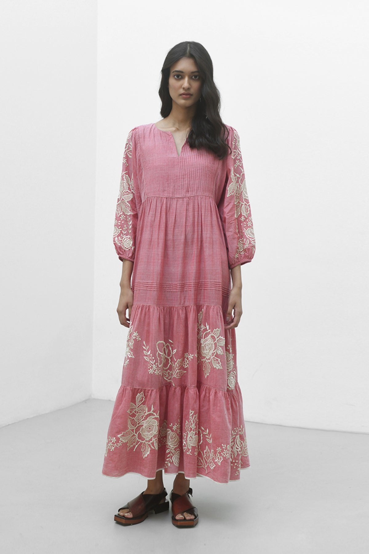 Agios Embroidered Dress