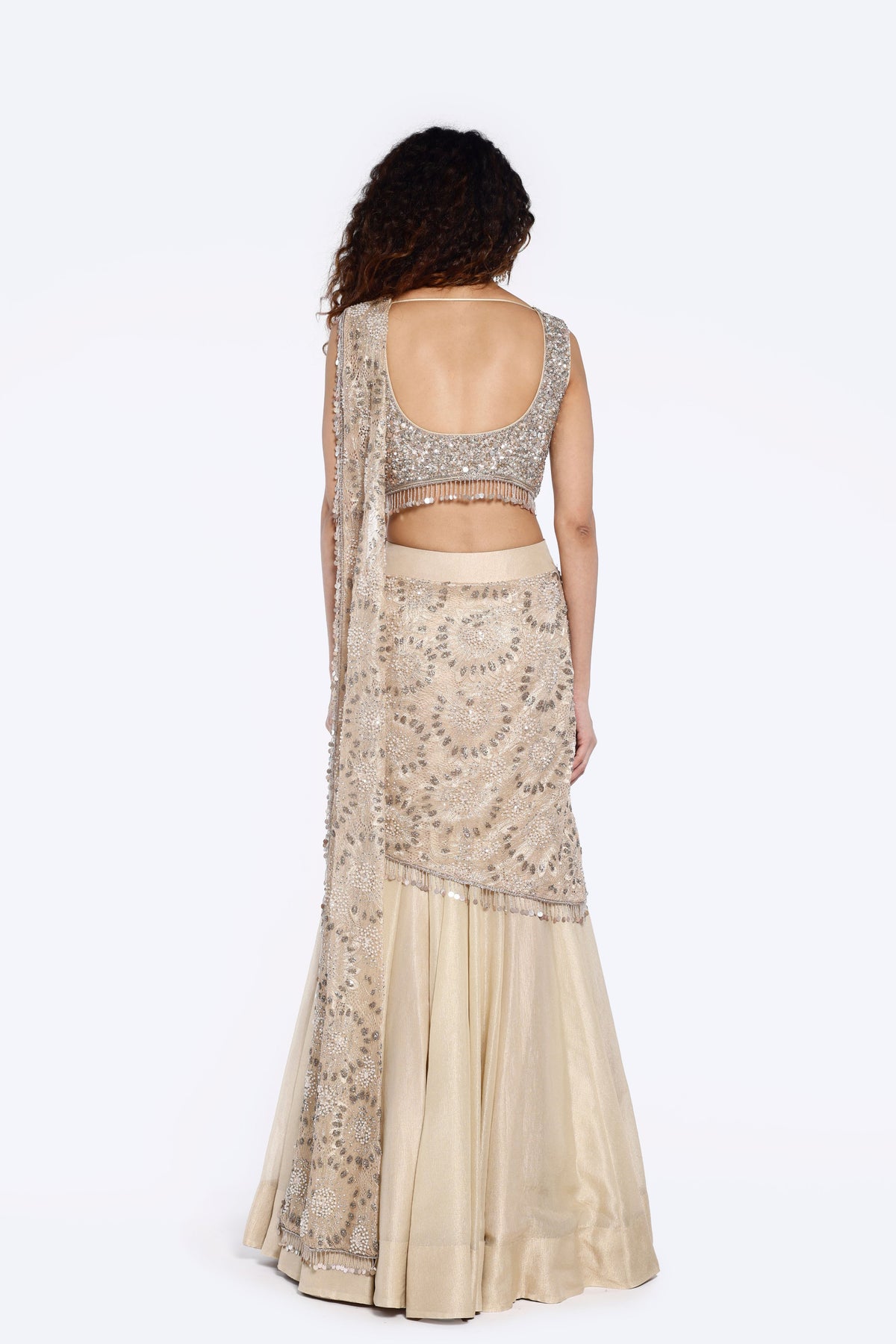 Beige Lehenga Set