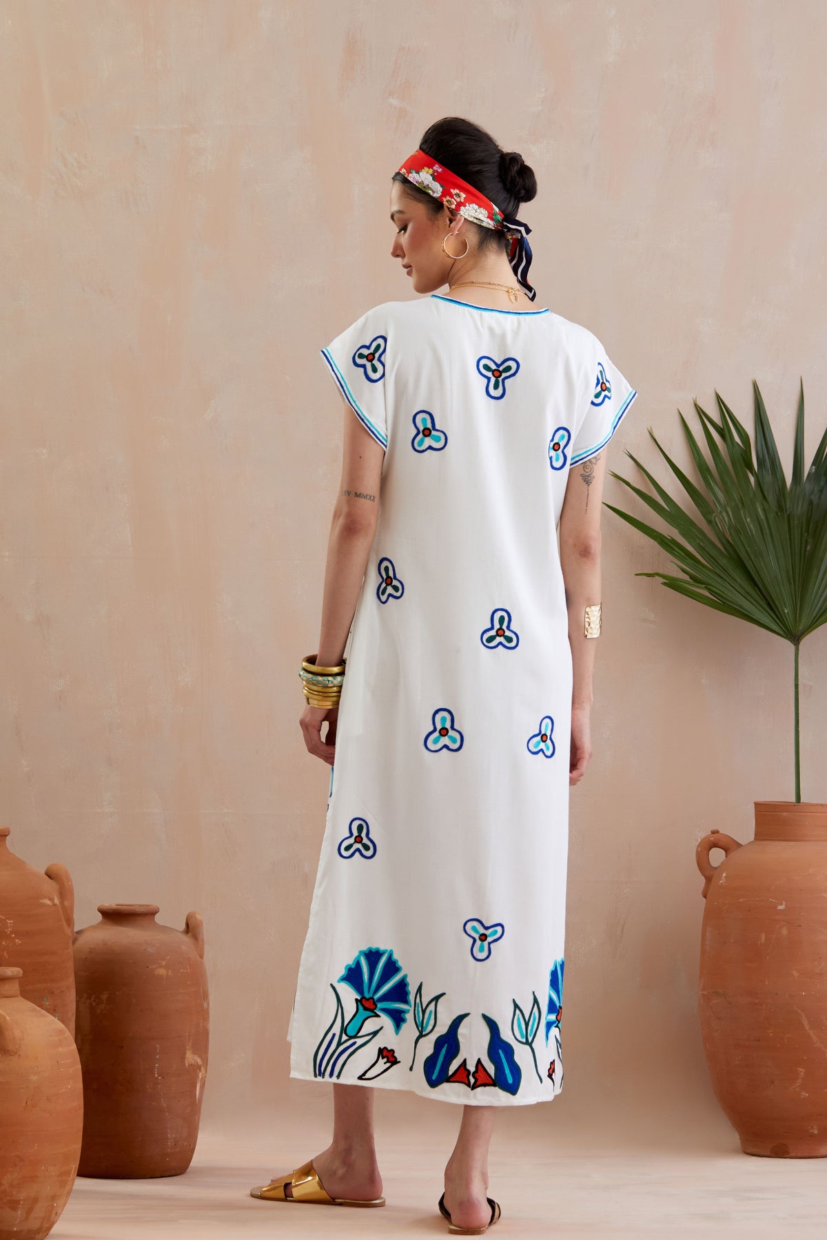 Ivory Embroidery Dress