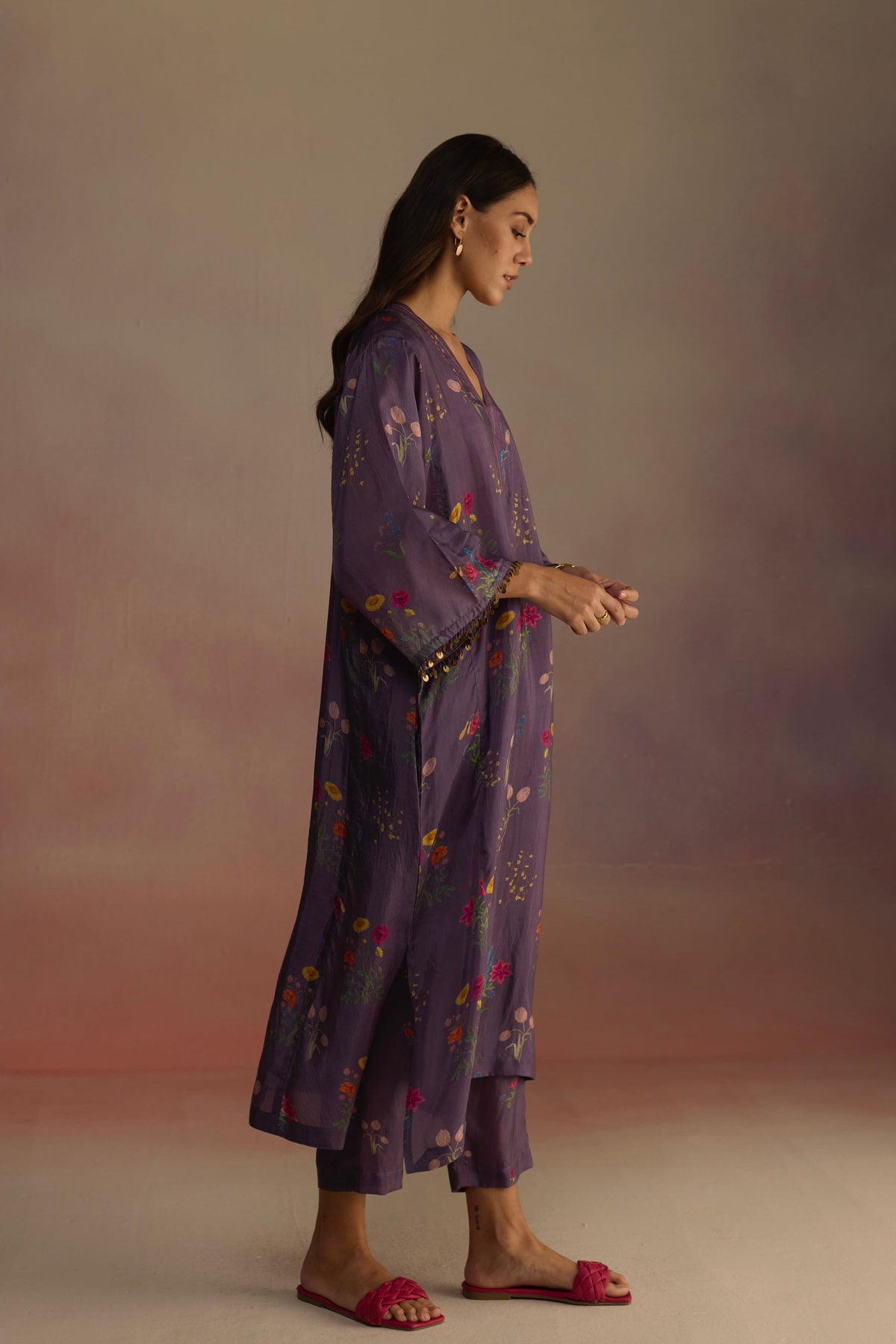 Zaira Long Purple Kurta