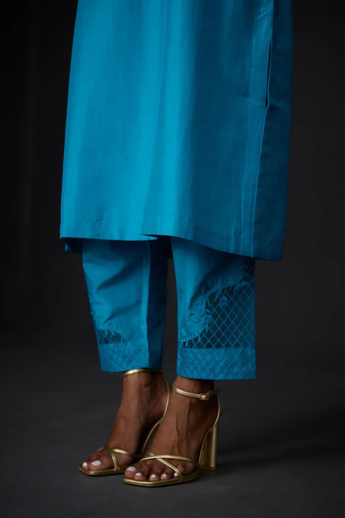 Turquoise Blue Tunic With Trouser