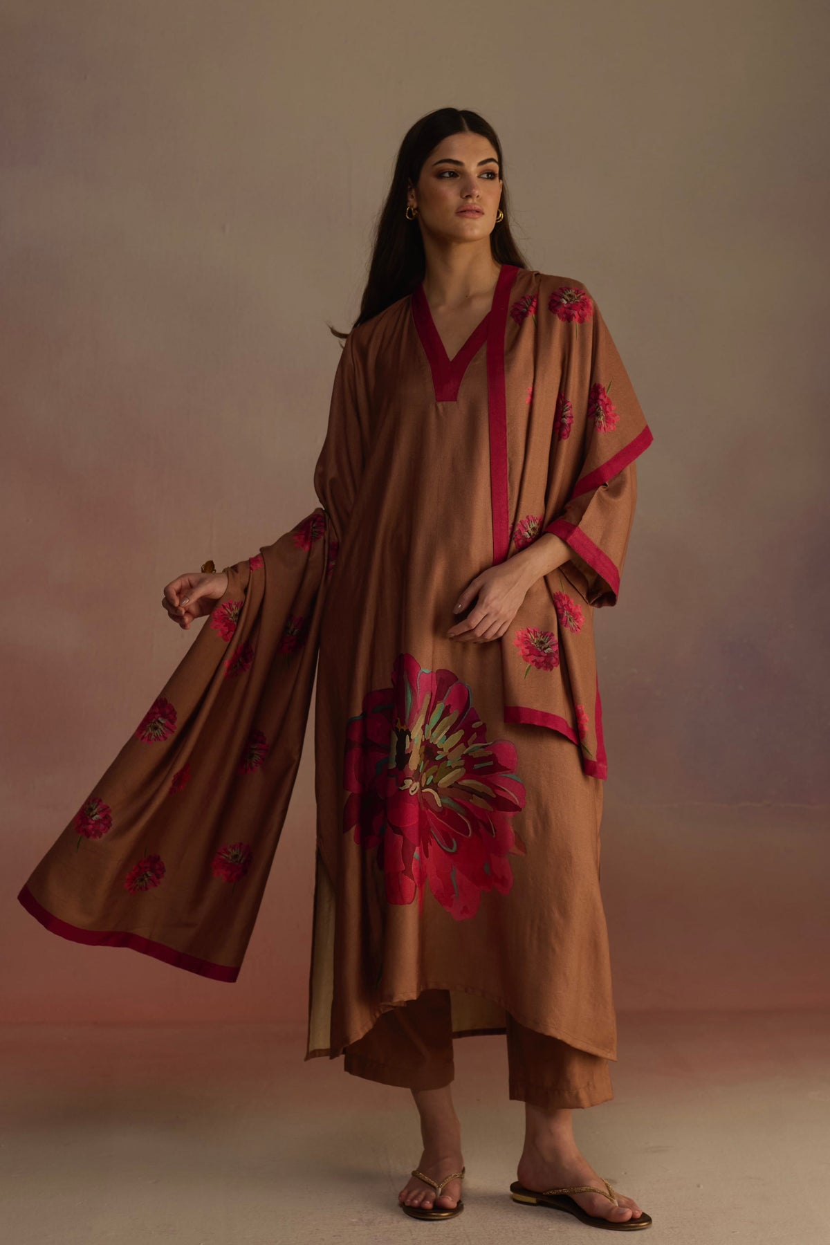 Woodapple Brown Kurta