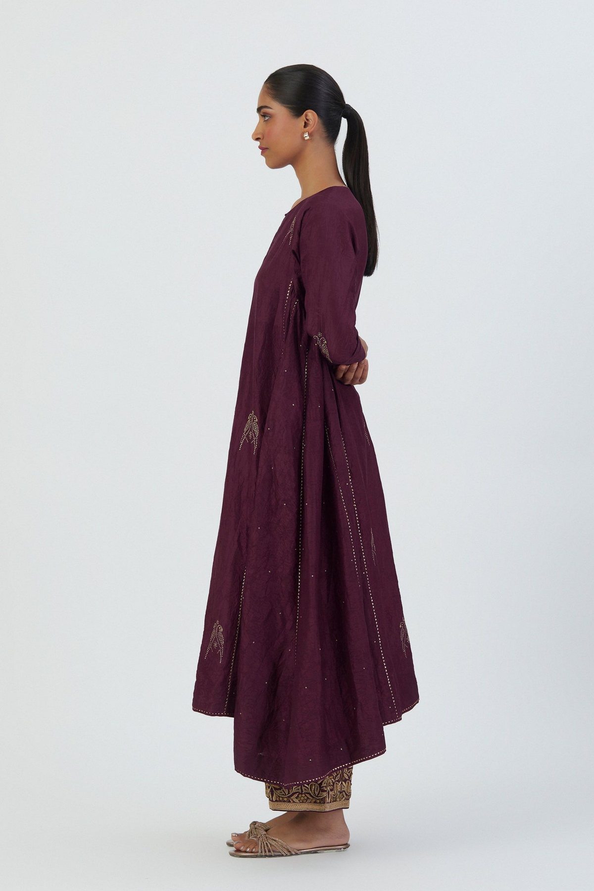 Sujata Wine Kurta &amp; Pant