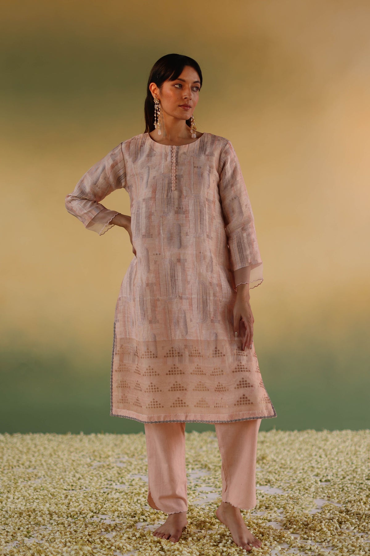 Sattva Pink Kurta Set