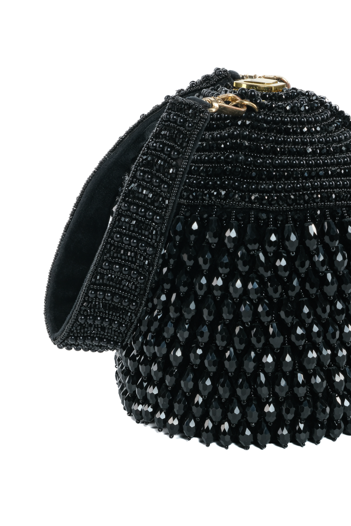 Diana Black Embellished Bucket Bag