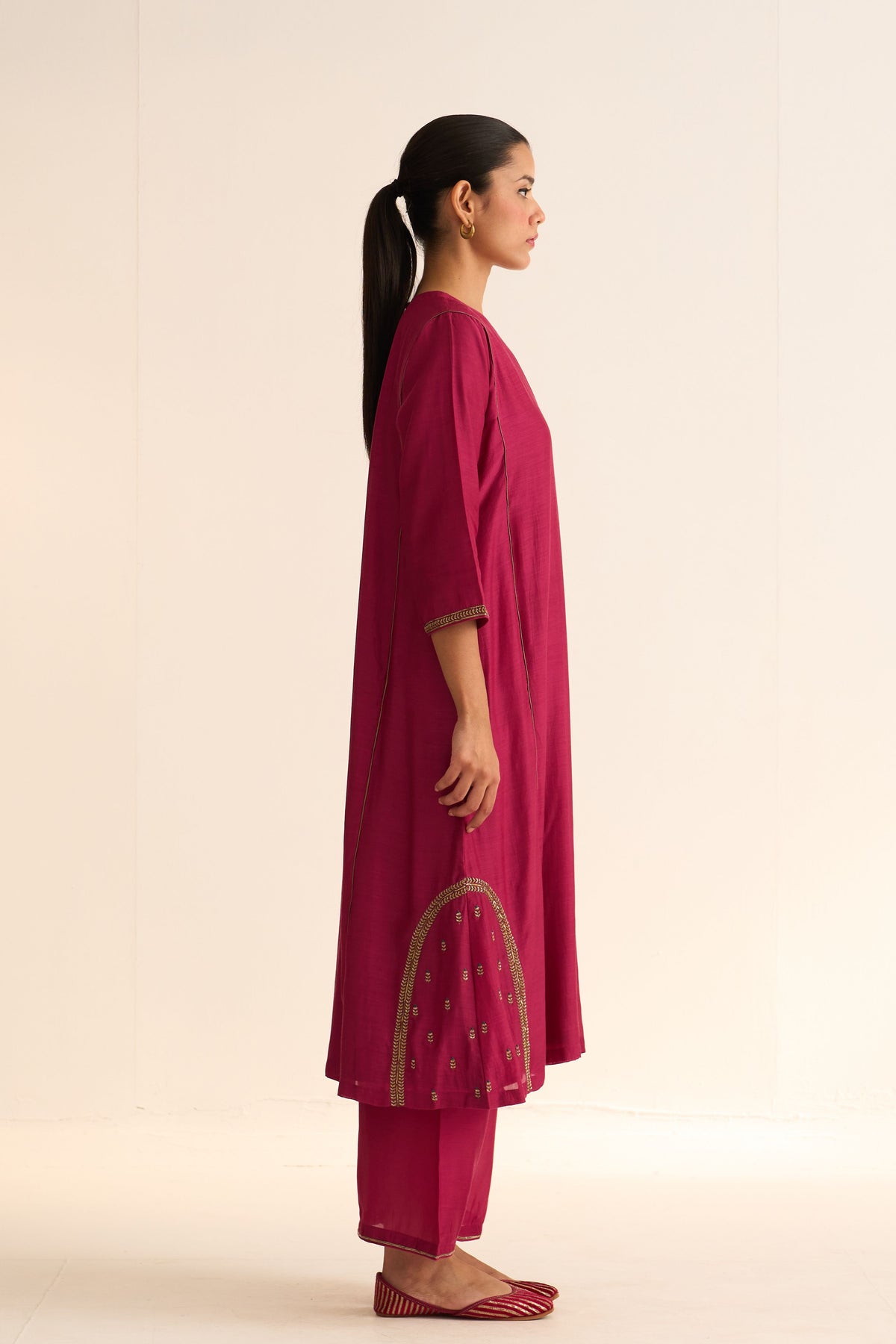 Kumud Deep Rani Pink Kurta