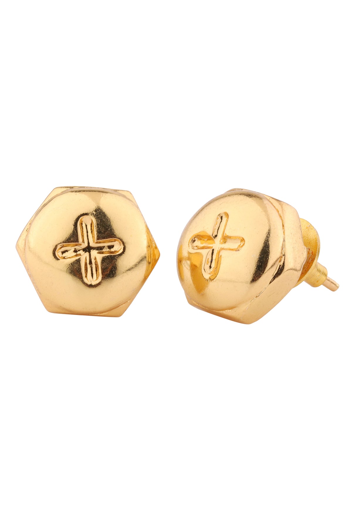 Golden Screw Studs Earring