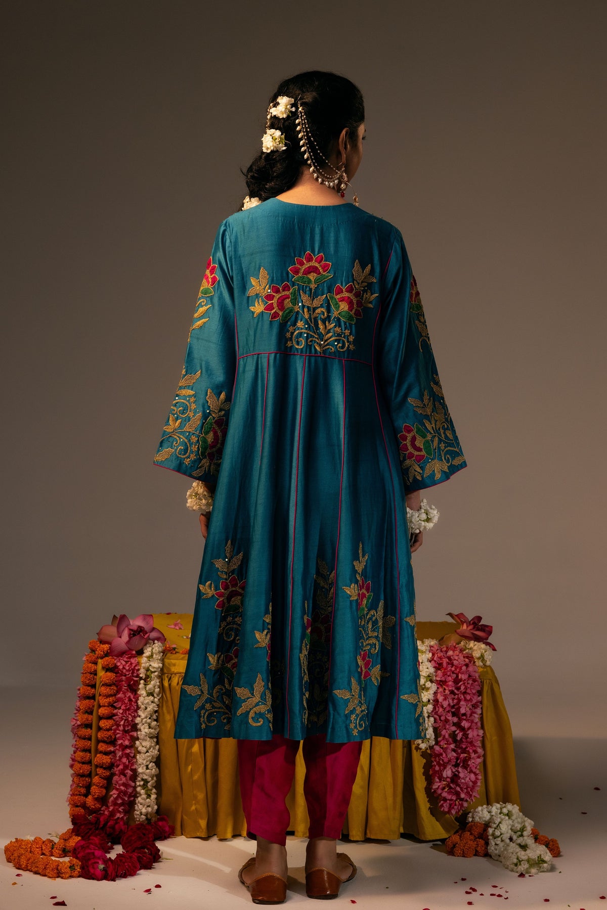 Teal Kurta Set