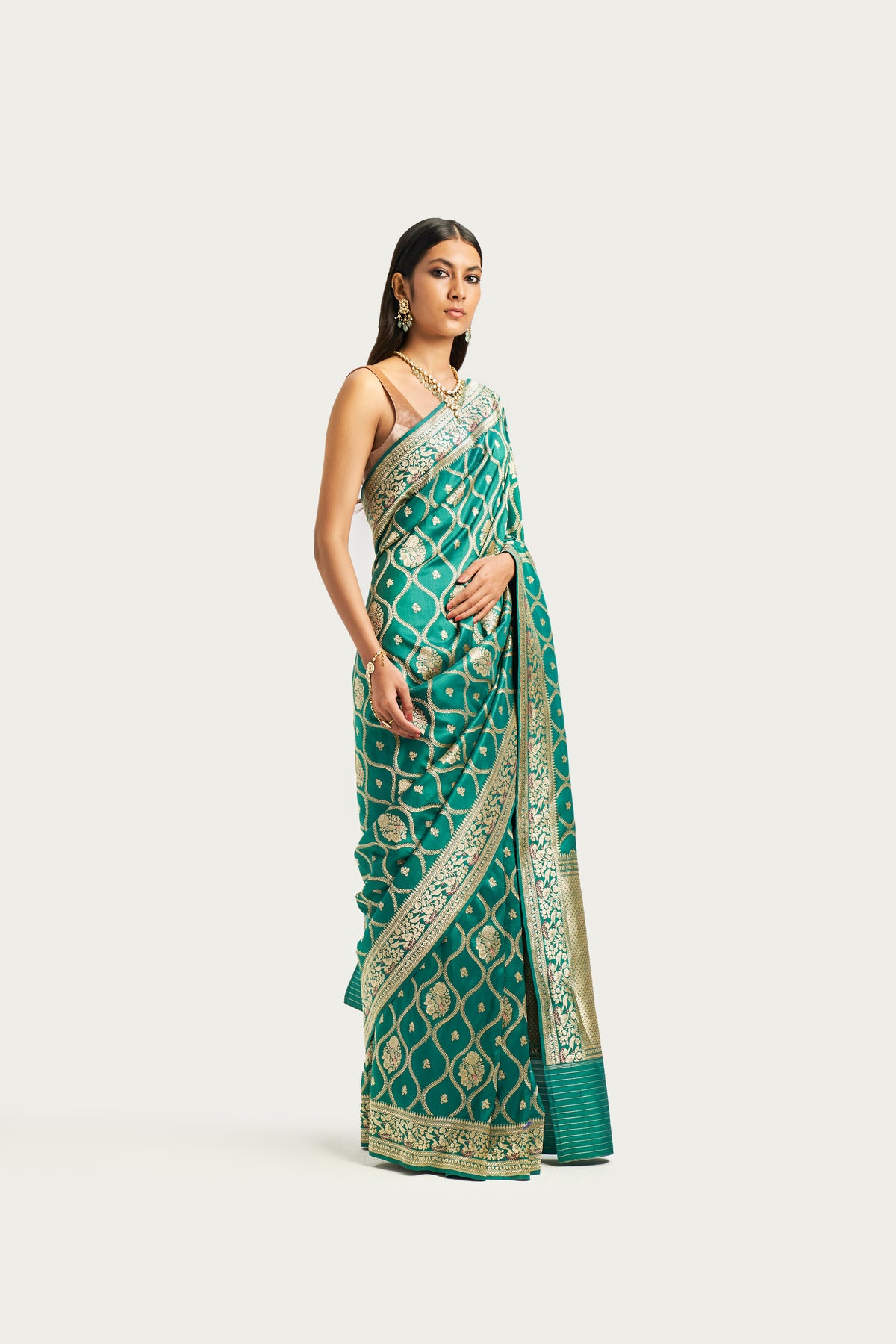 Golpannah jade saree