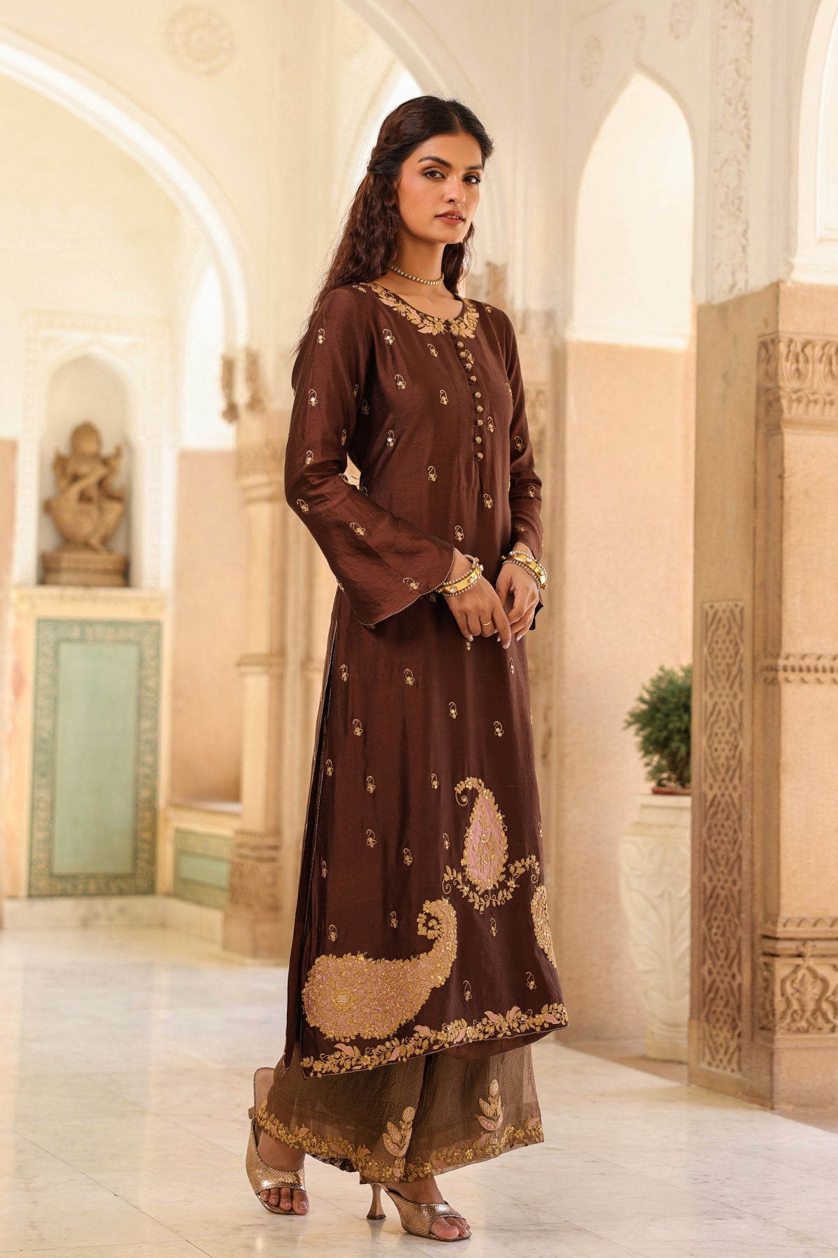 Riwayat Applique Long Kurta Set